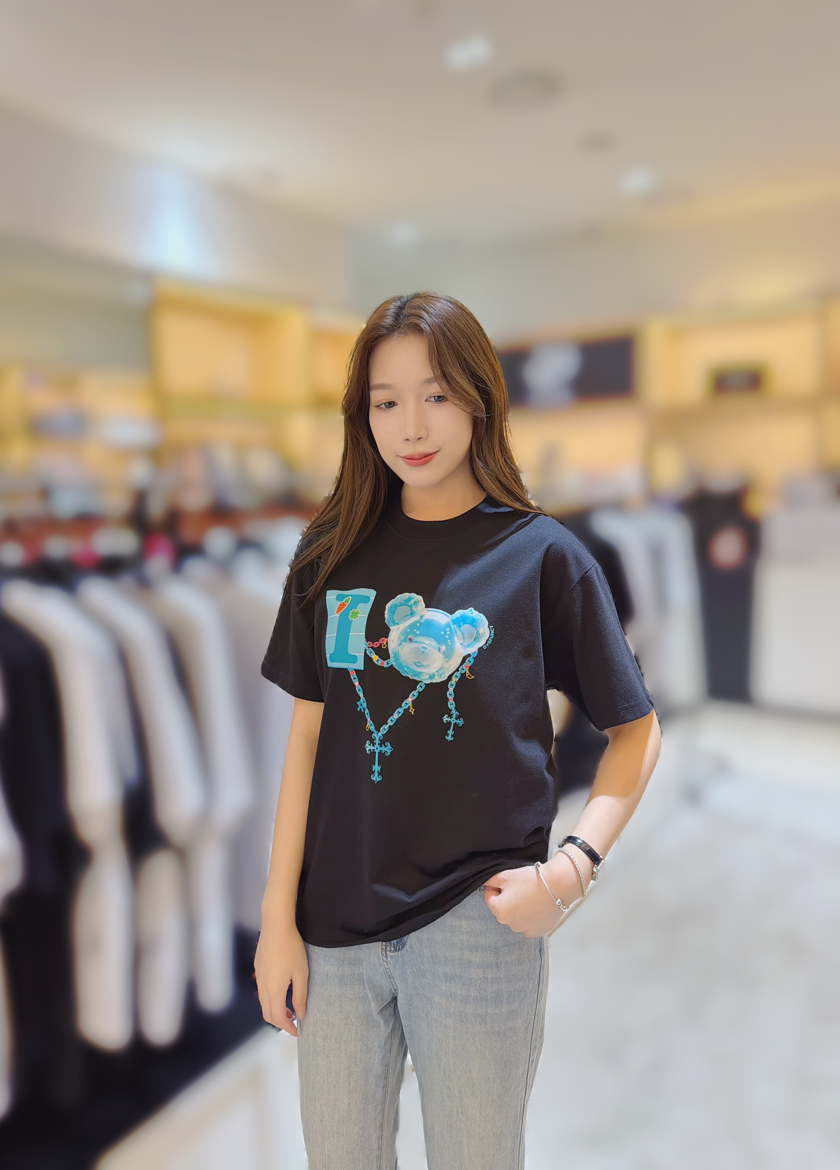 DY01 I LOVE COTTON BEAR T 男女同款 S:胸40 長25.5 M:胸42 長27.5 L:胸44 長29 $299