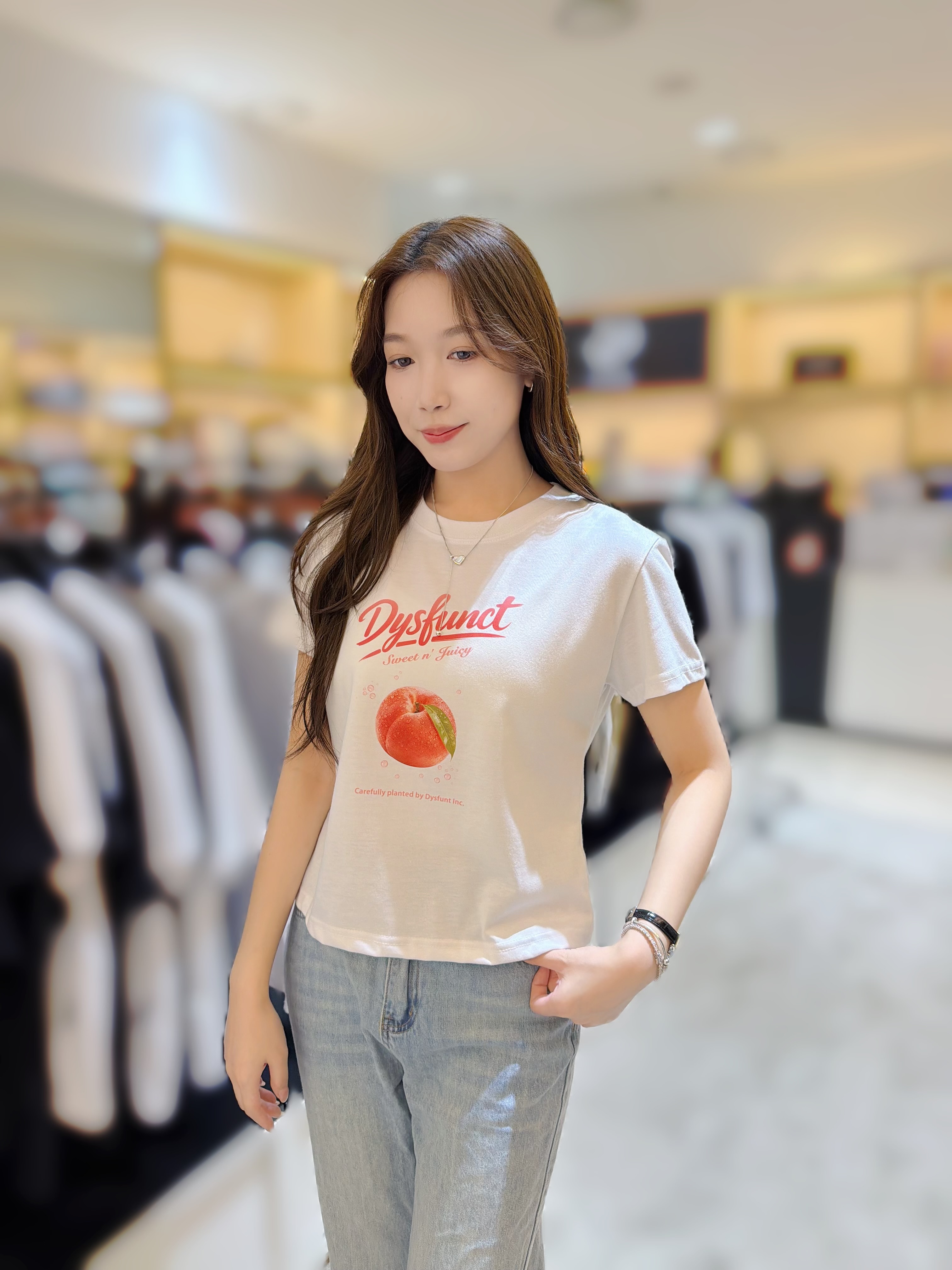 DY07 APPLE/CHERRY/PEACHY BOMB SEMI CROP T 女款 S:胸38 長19.5 M:胸40 長20.5 $299