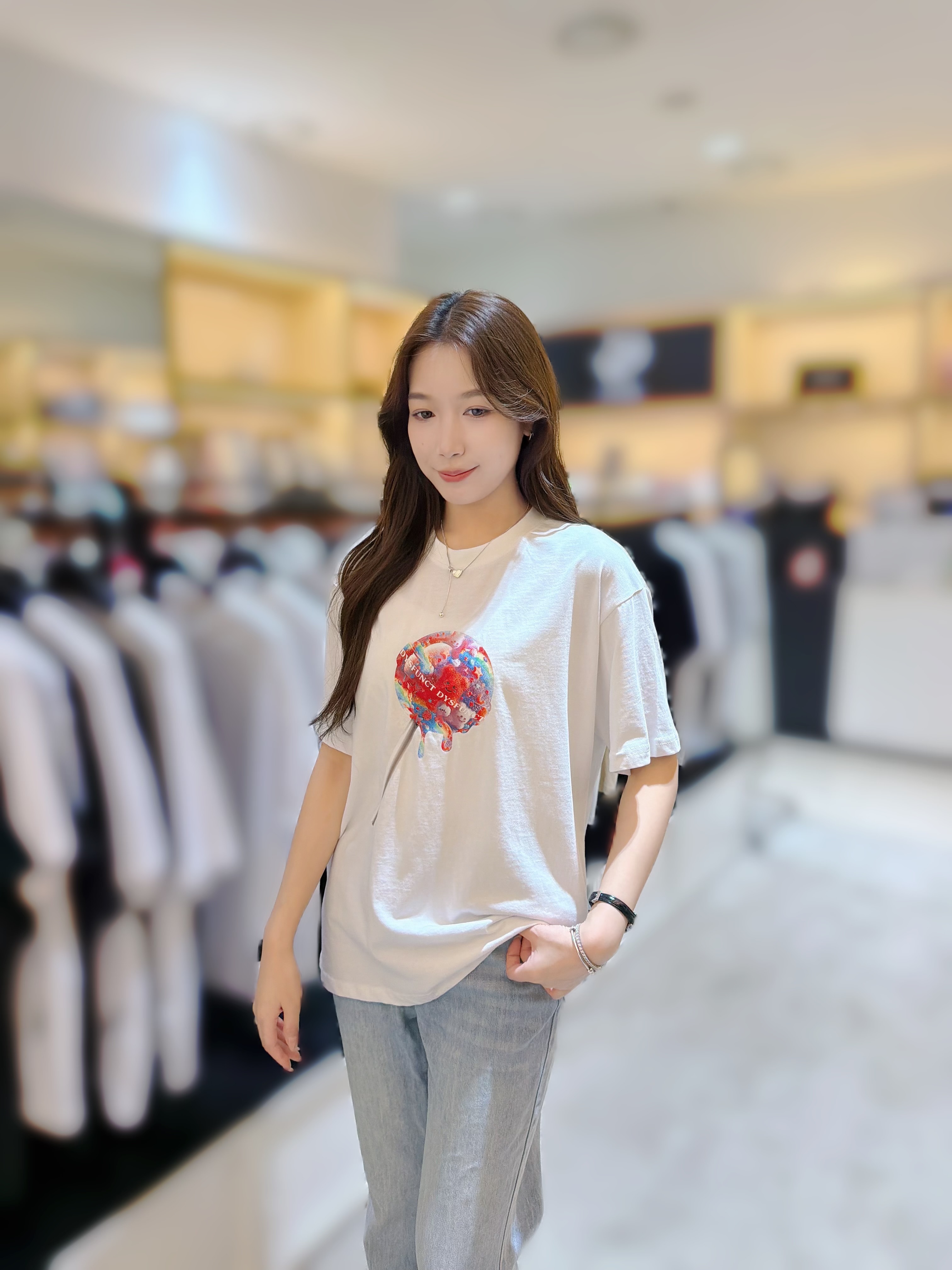 DY10 COTTON RAINBOW CANDY T 男女同款 S:胸40 長25.5 M:胸42 長27.5 L:胸44 長29 $429
