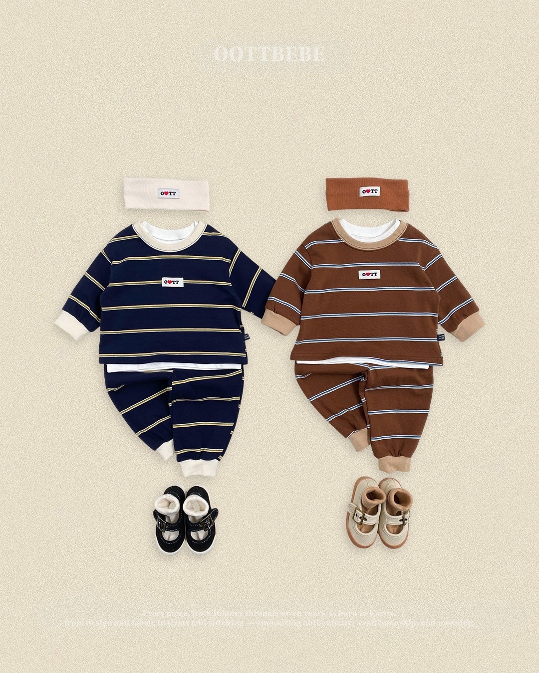 OOTT BEBE Classic Stripe Set