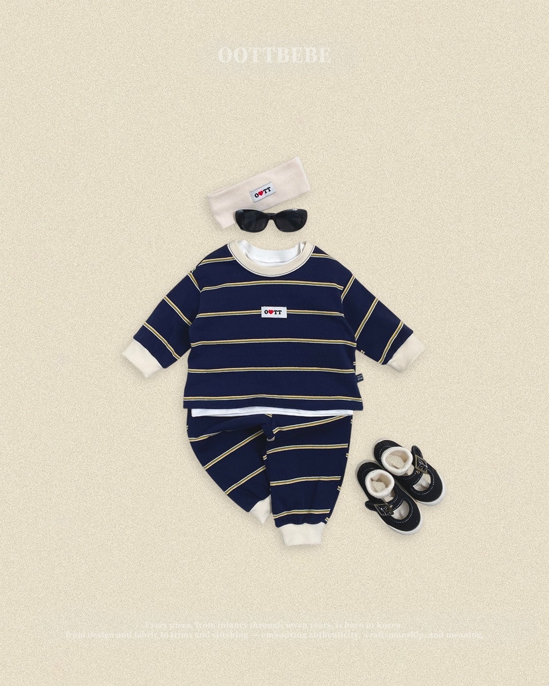 OOTT BEBE Classic Stripe Set