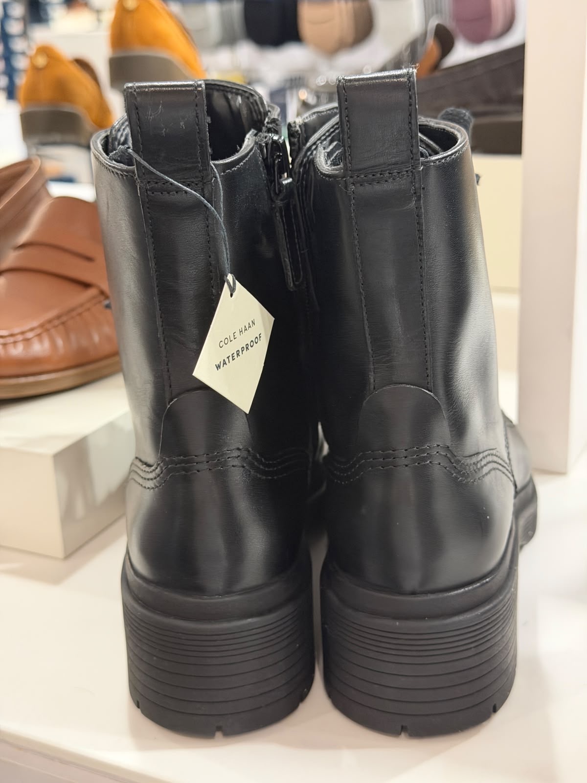 UN34 Cole Haan 女裝 黑色綁帶短靴 Waterproof Boot