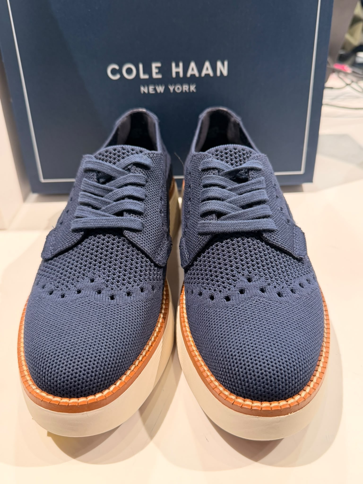 UN36 Cole Haan 女裝 深藍色針織牛津鞋 Grand Citymotion Stitchlite Oxfords