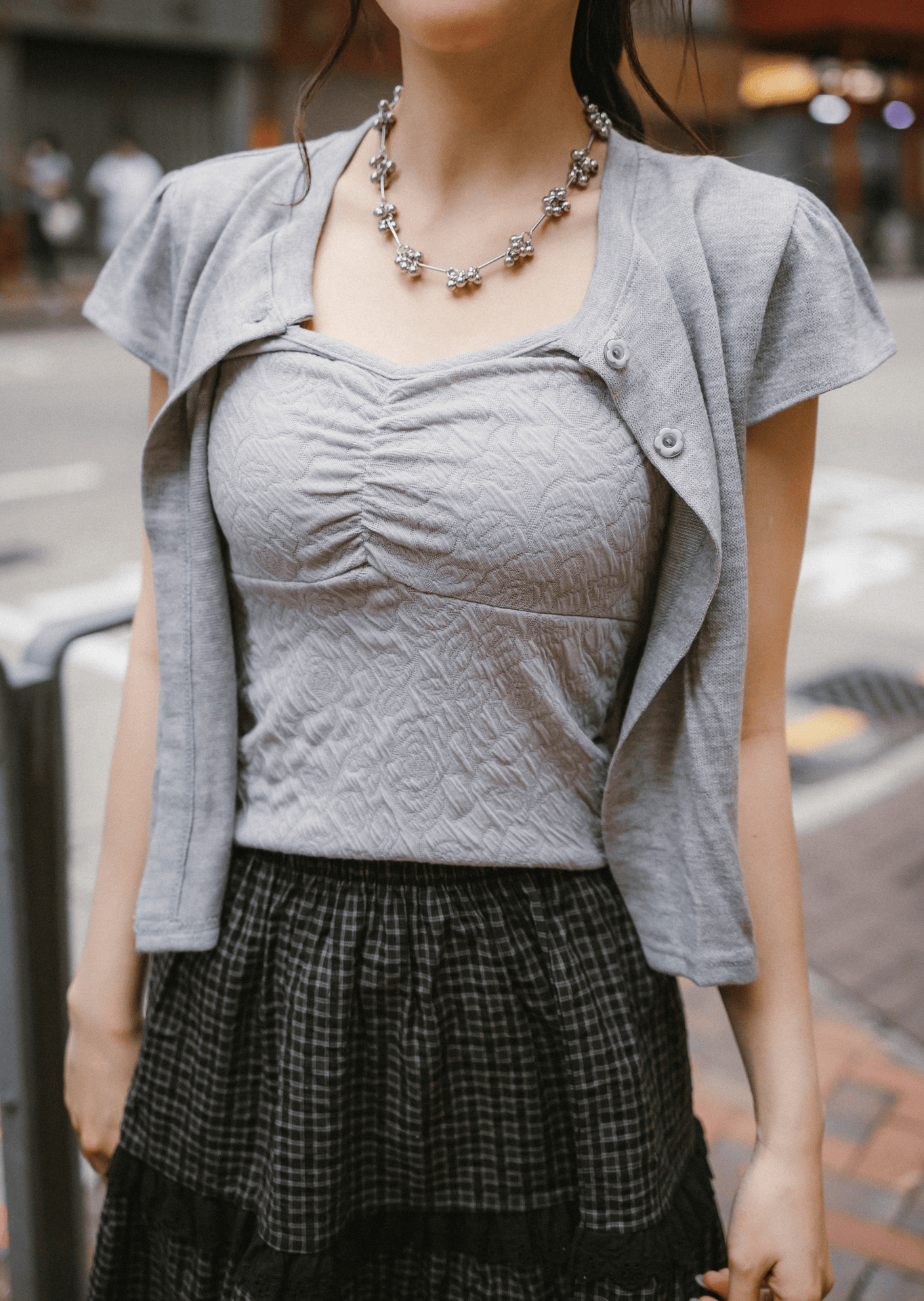 Embossed Rose Pattern Cami