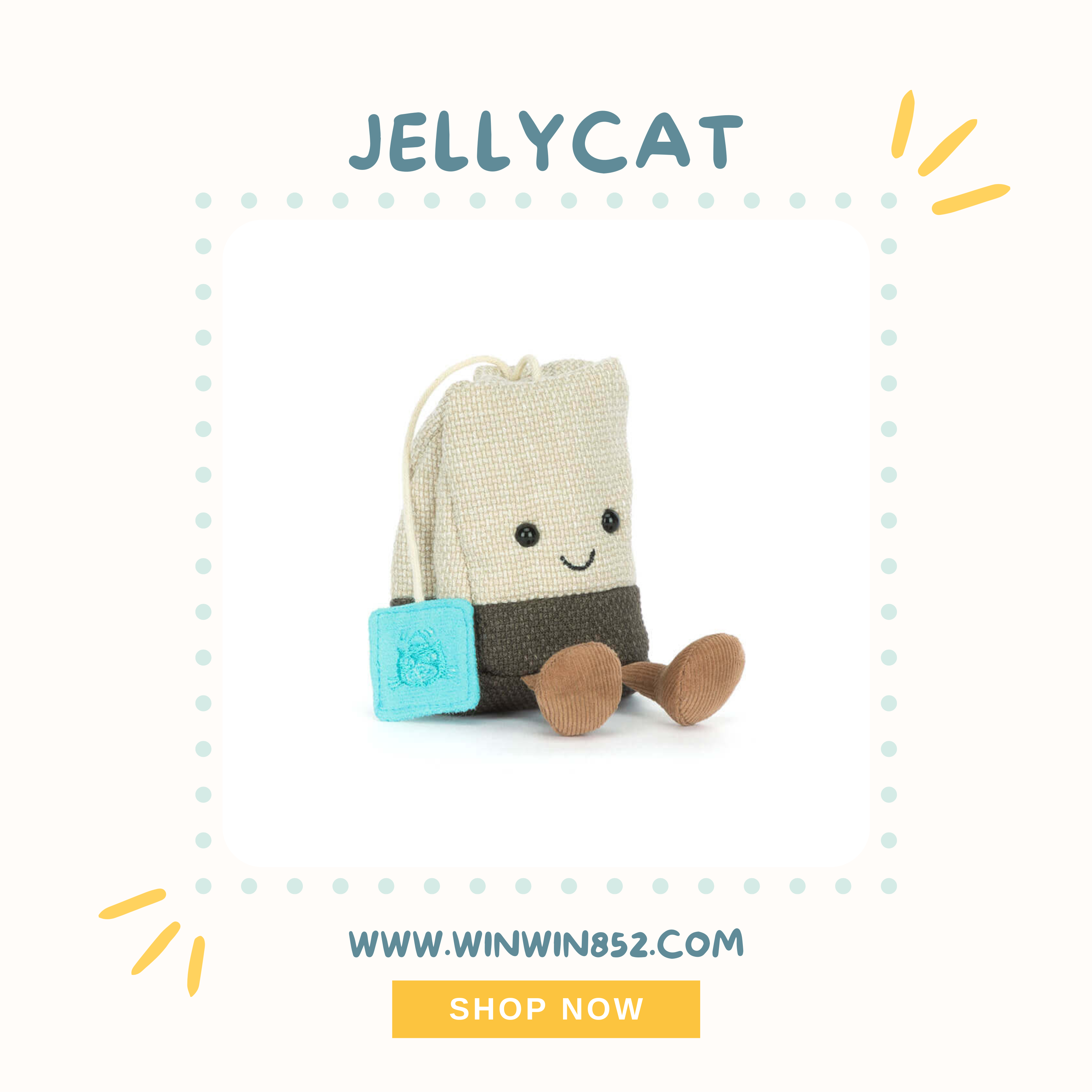 Jellycat Amuseables Steepy Tea Bag