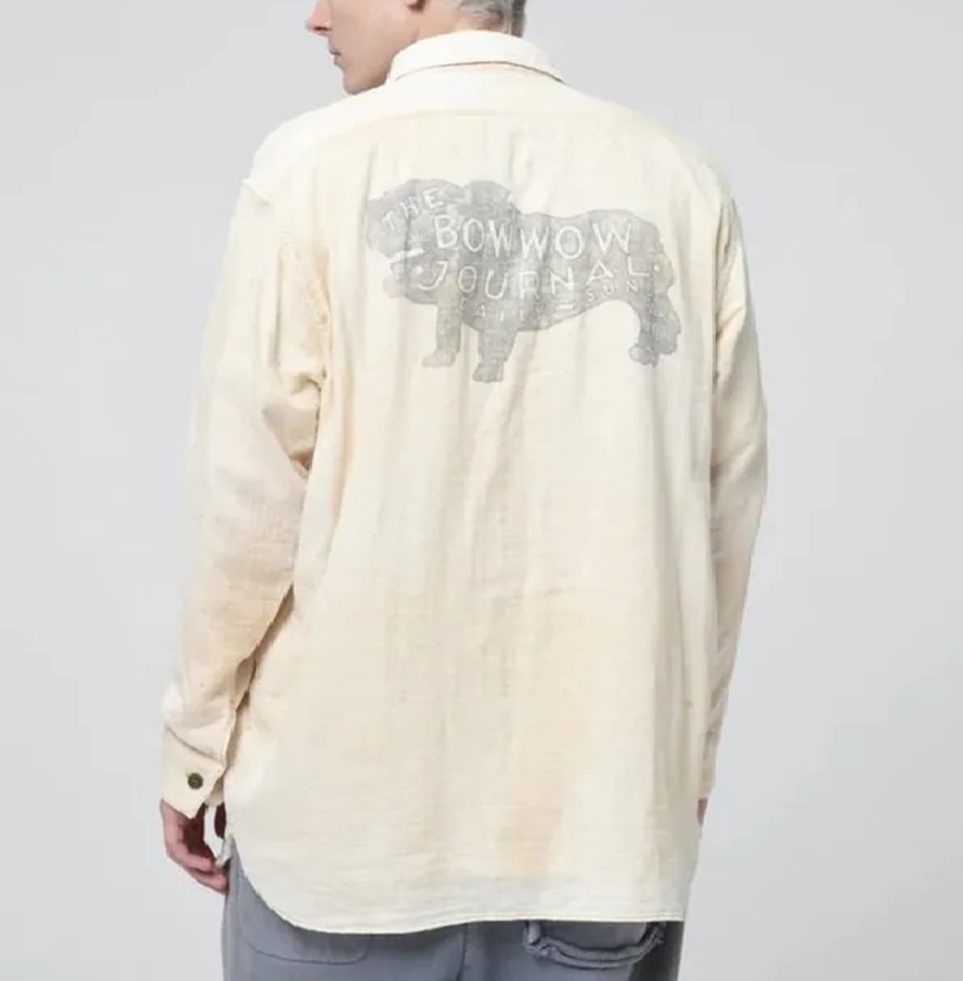 BOWWOW 2026 THE BOW WOW JOURNAL GAUZE SHIRT AGED - PRE ORDER ITEM (預訂中)