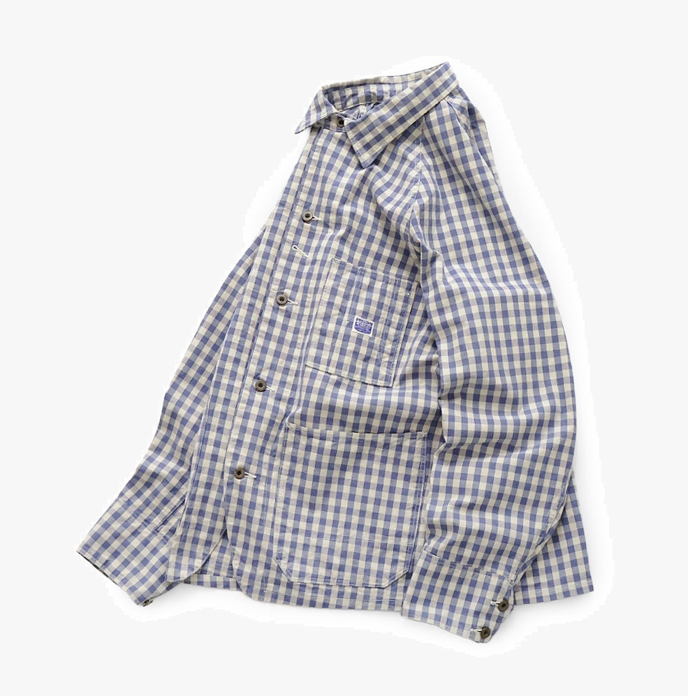 KAPITAL 2026 OX GINGHAM CACTUS Coveralls - BLUE PRE ORDER ITEM (預訂中)