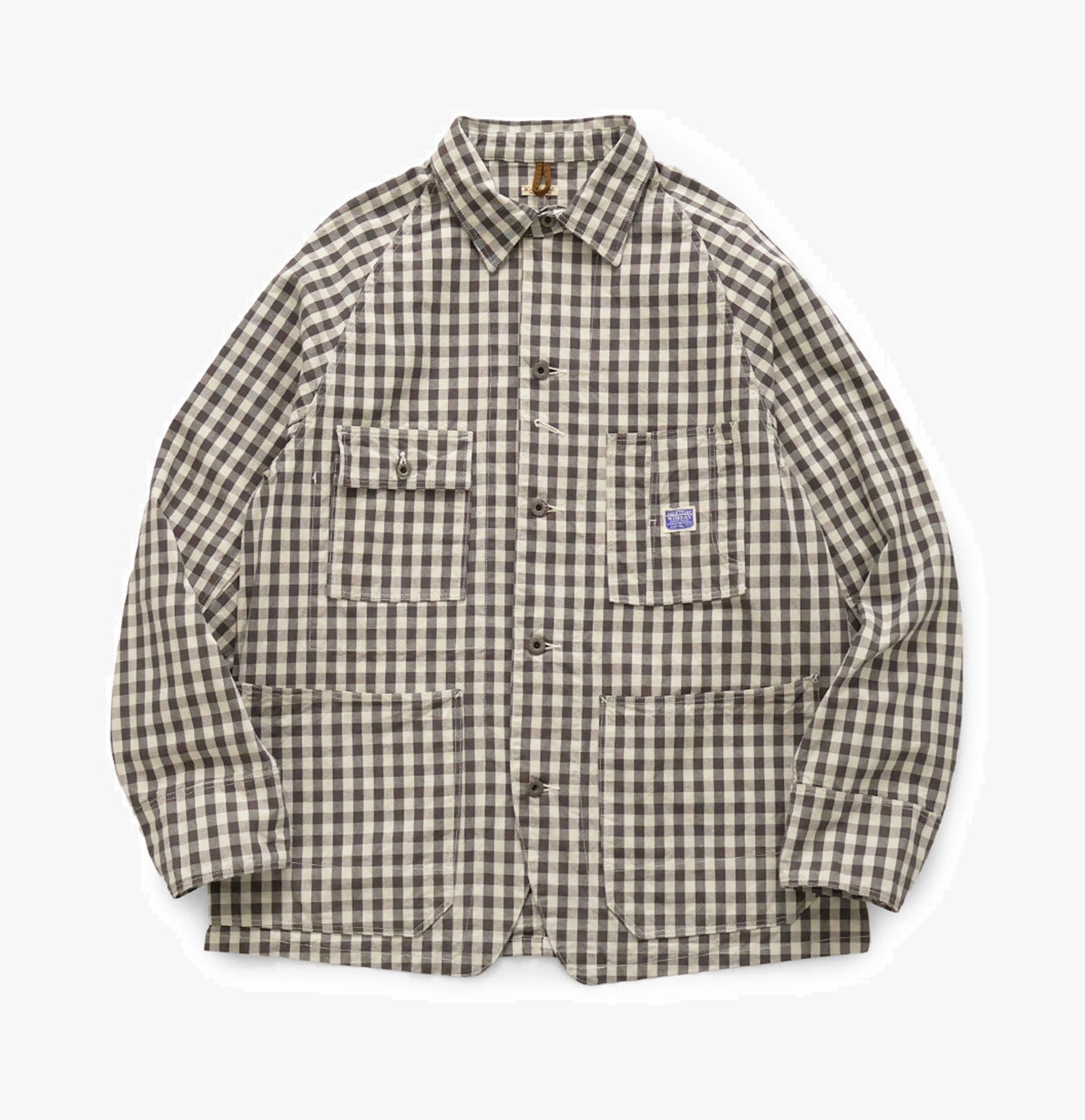 KAPITAL 2026 OX GINGHAM CACTUS Coveralls - BLACK PRE ORDER ITEM (預訂中)