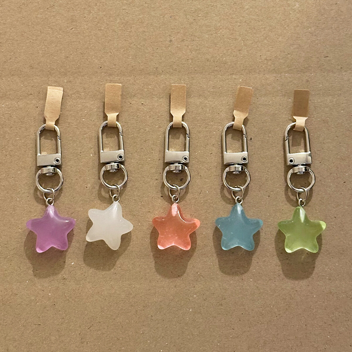 果凍星星鑰匙圈（5種顏色）