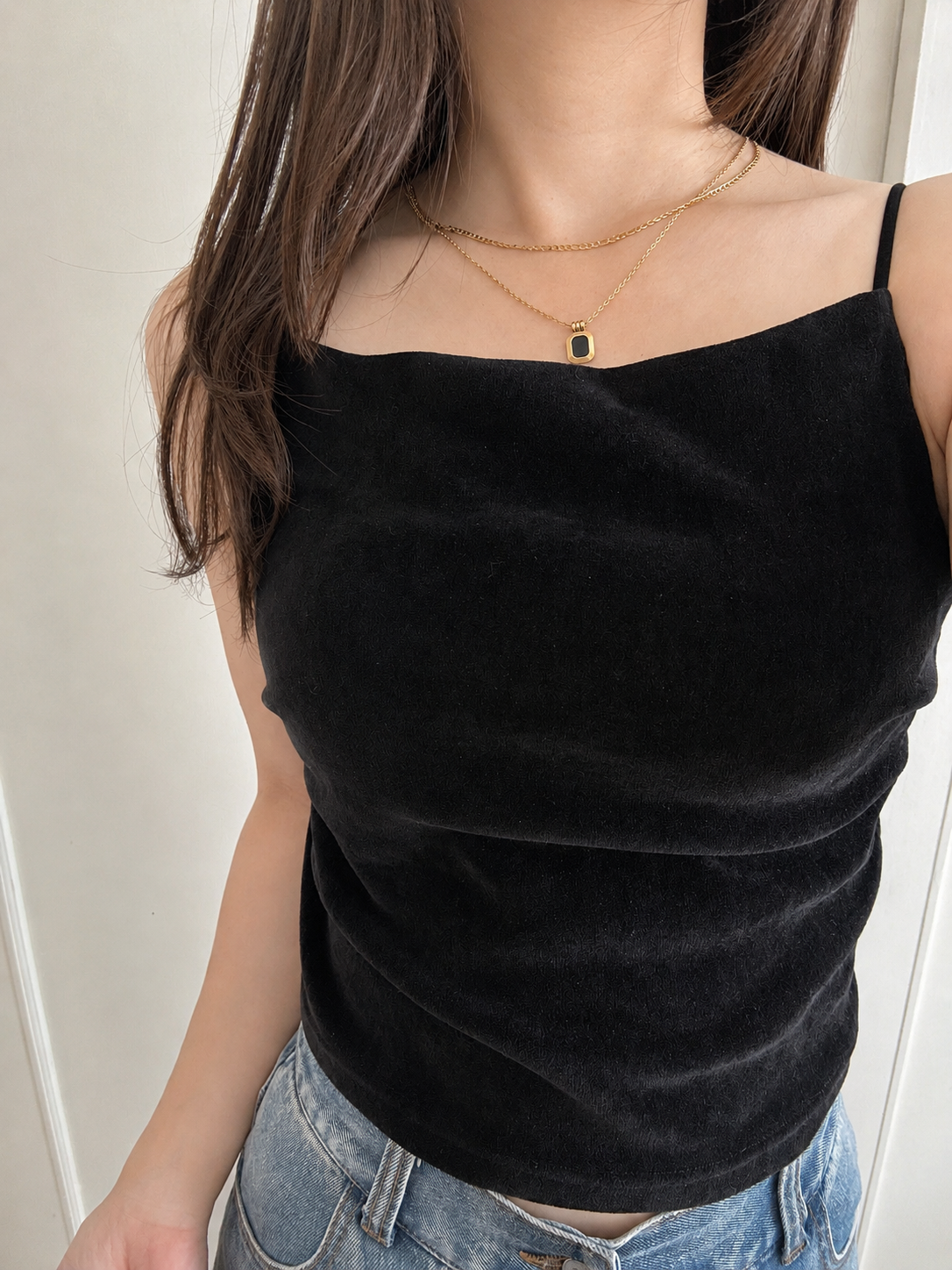 SS vintage double chain necklace