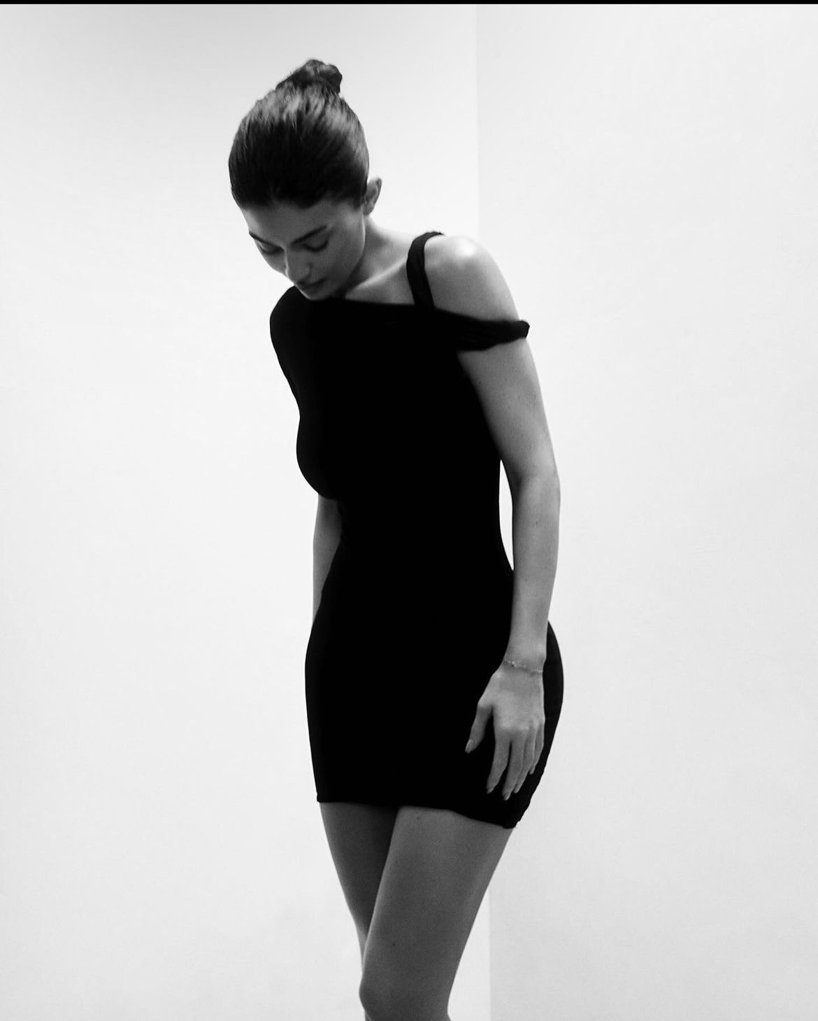 KHY 彈性捲邊短洋裝Sueded Stretch Twist Mini Dress