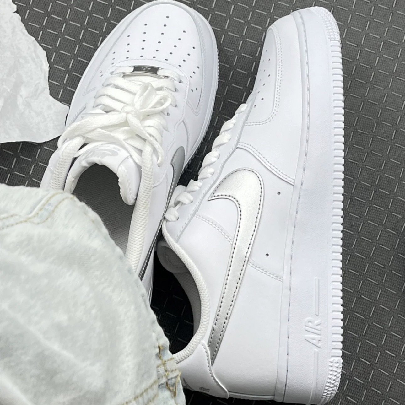 NIKE AIR FORCE 1 白銀 美式復古 休閒鞋 男鞋 FJ4146-134