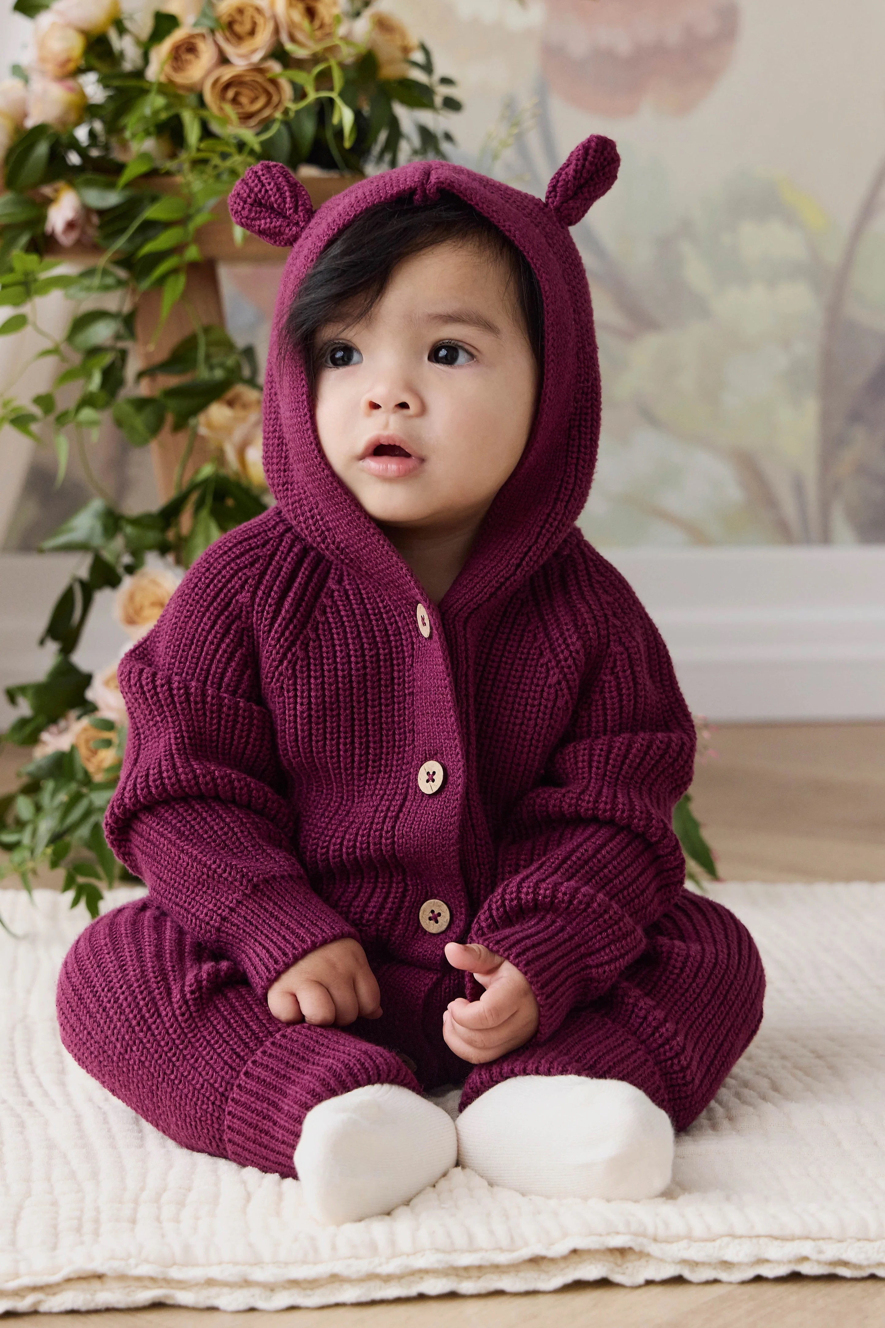 【預購】JAMIE KAY - Bear Onepiece（Sweet Mulberry）