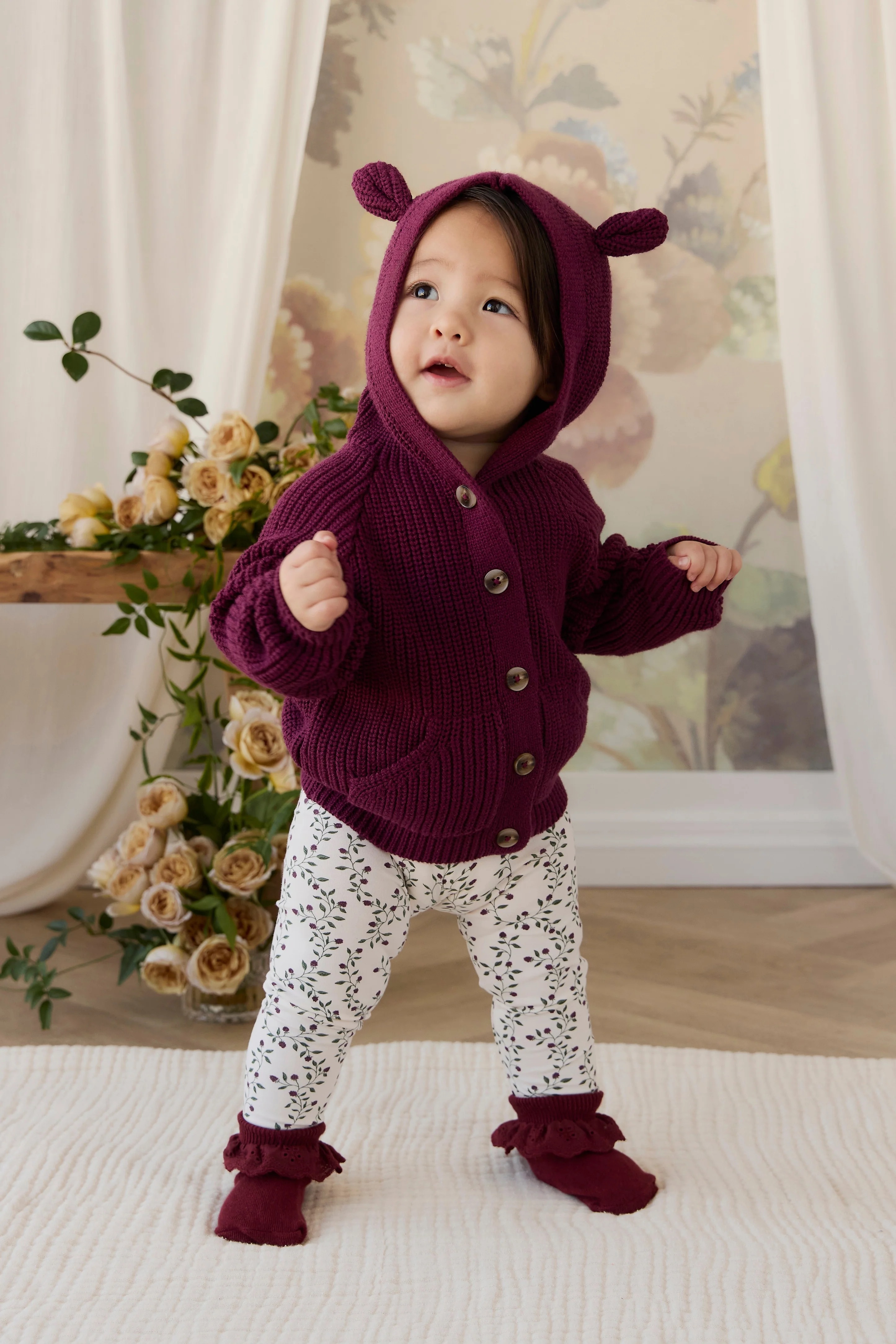 【預購】JAMIE KAY - Bear Cardigan（Sweet Mulberry）