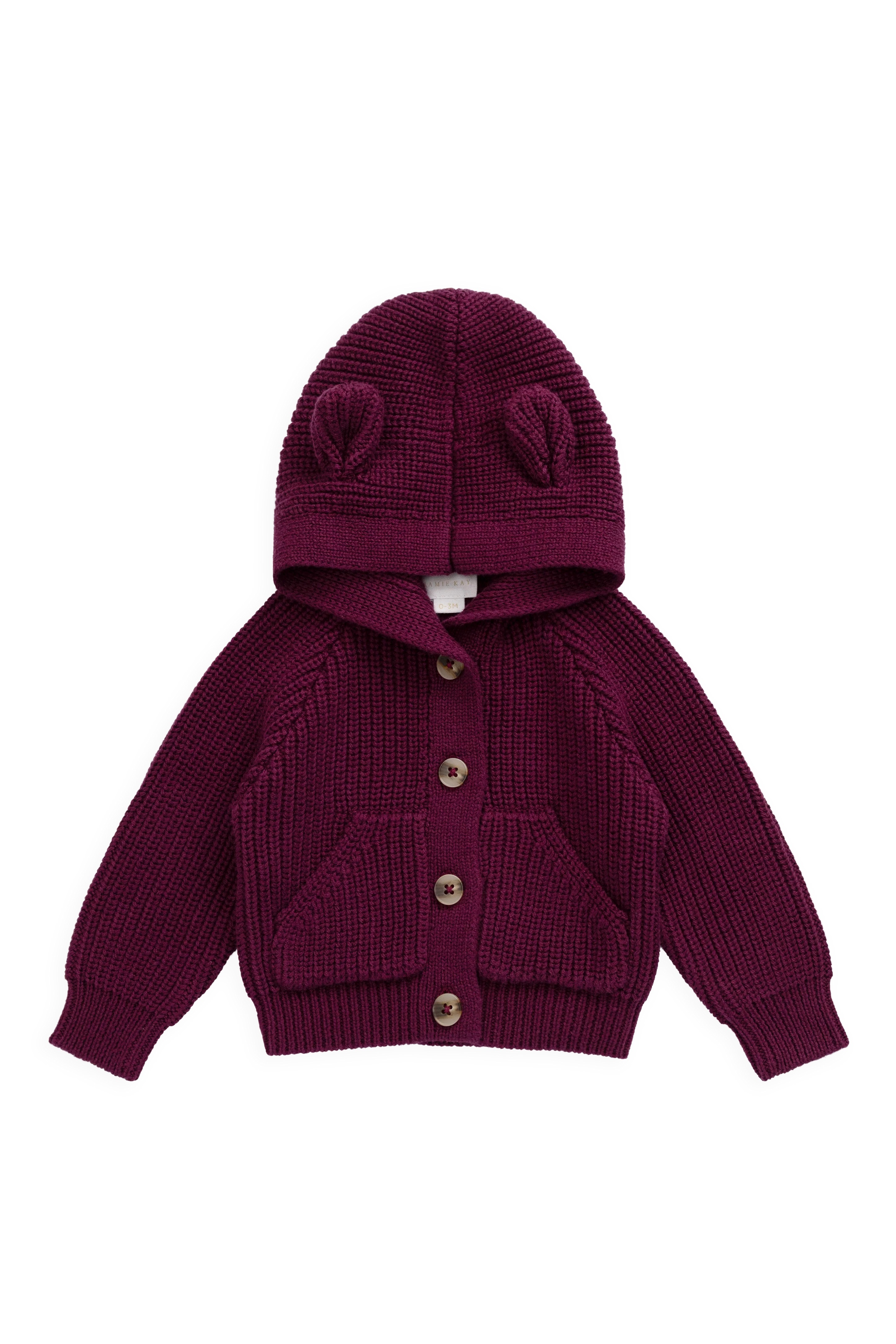【預購】JAMIE KAY - Bear Cardigan（Sweet Mulberry）
