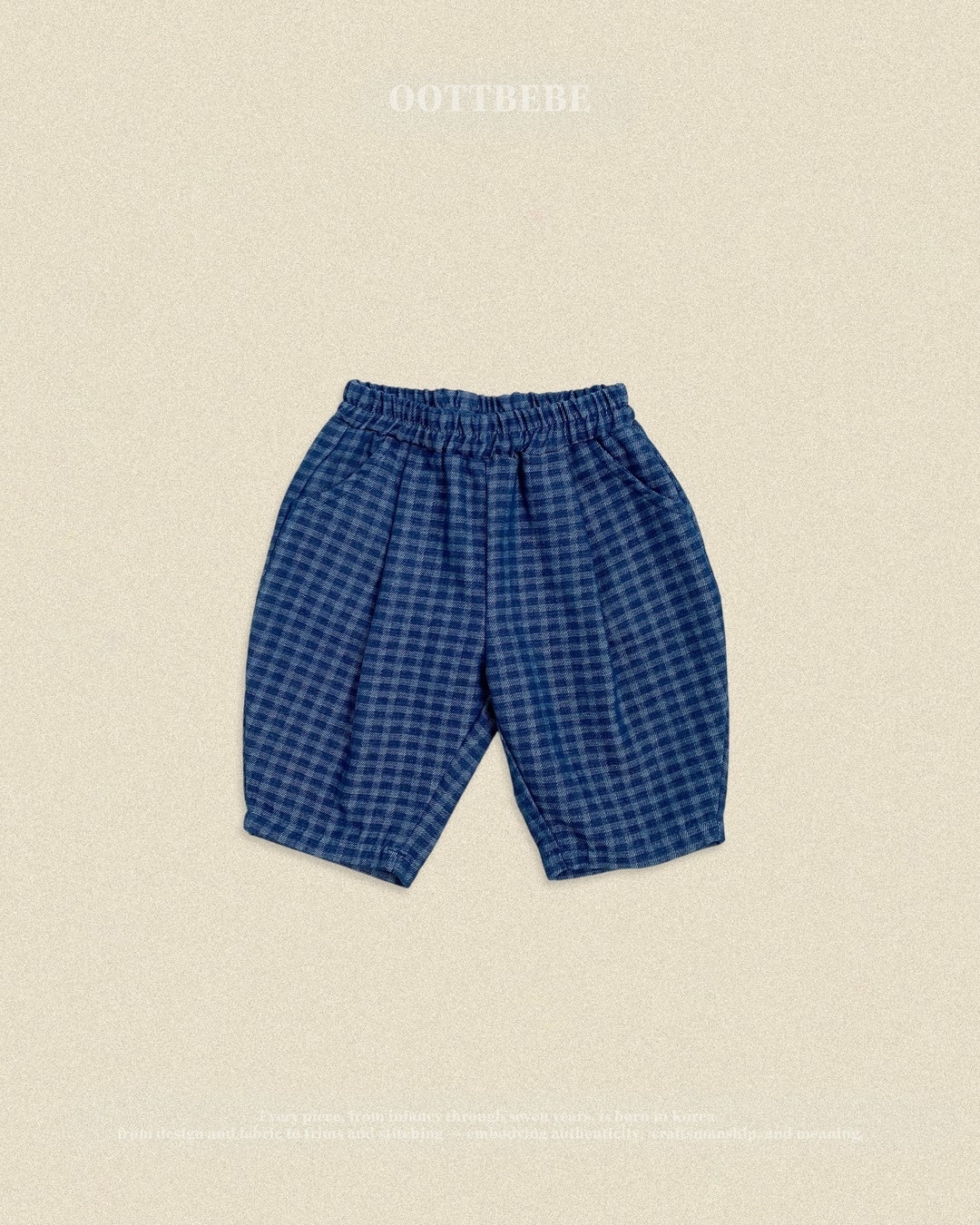 OOTT BEBE Soft Denim Checks Pants