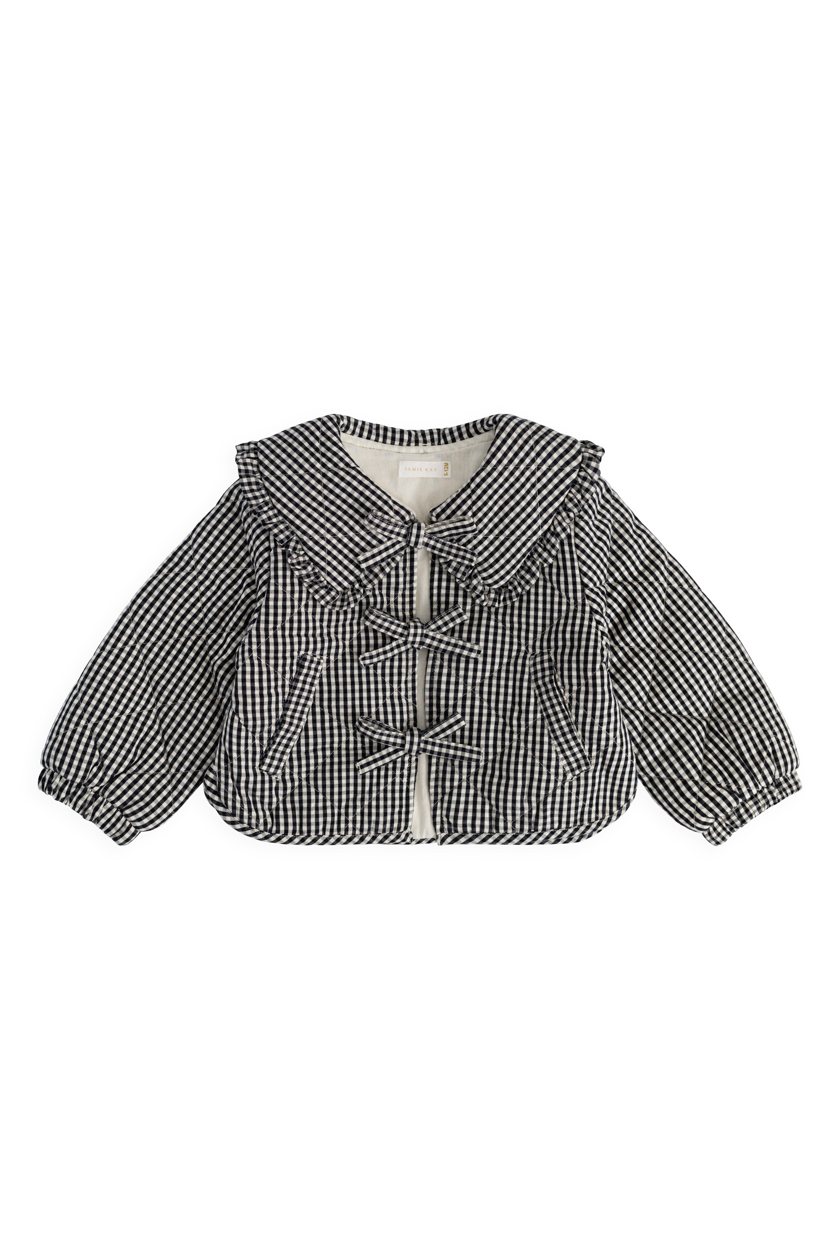 【預購】JAMIE KAY - Mariette Cotton Jacket（Petite Gingham Graphite）