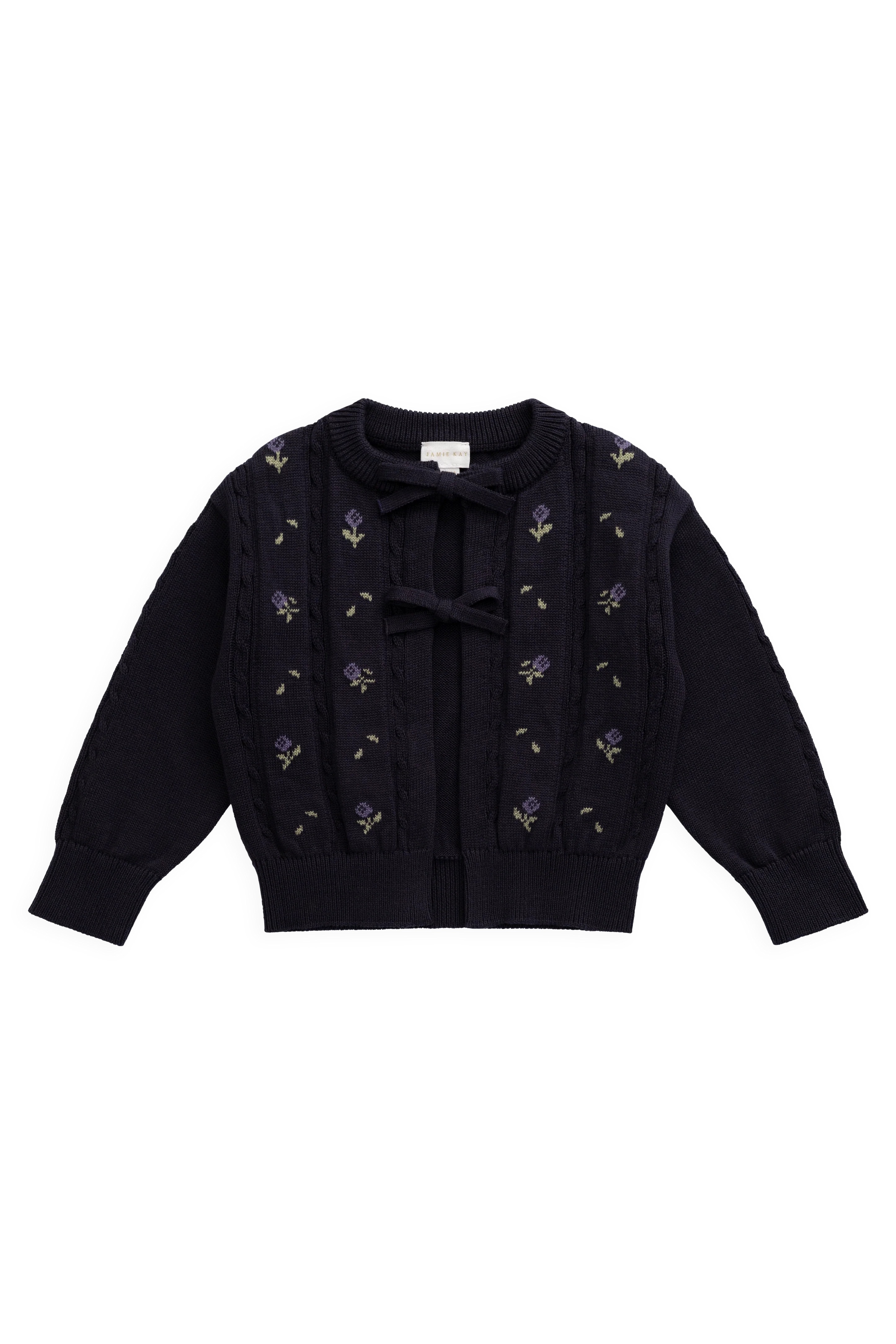 【預購】JAMIE KAY - Arabella Knitted Cardigan（Annabella Jacquard Deep Well）