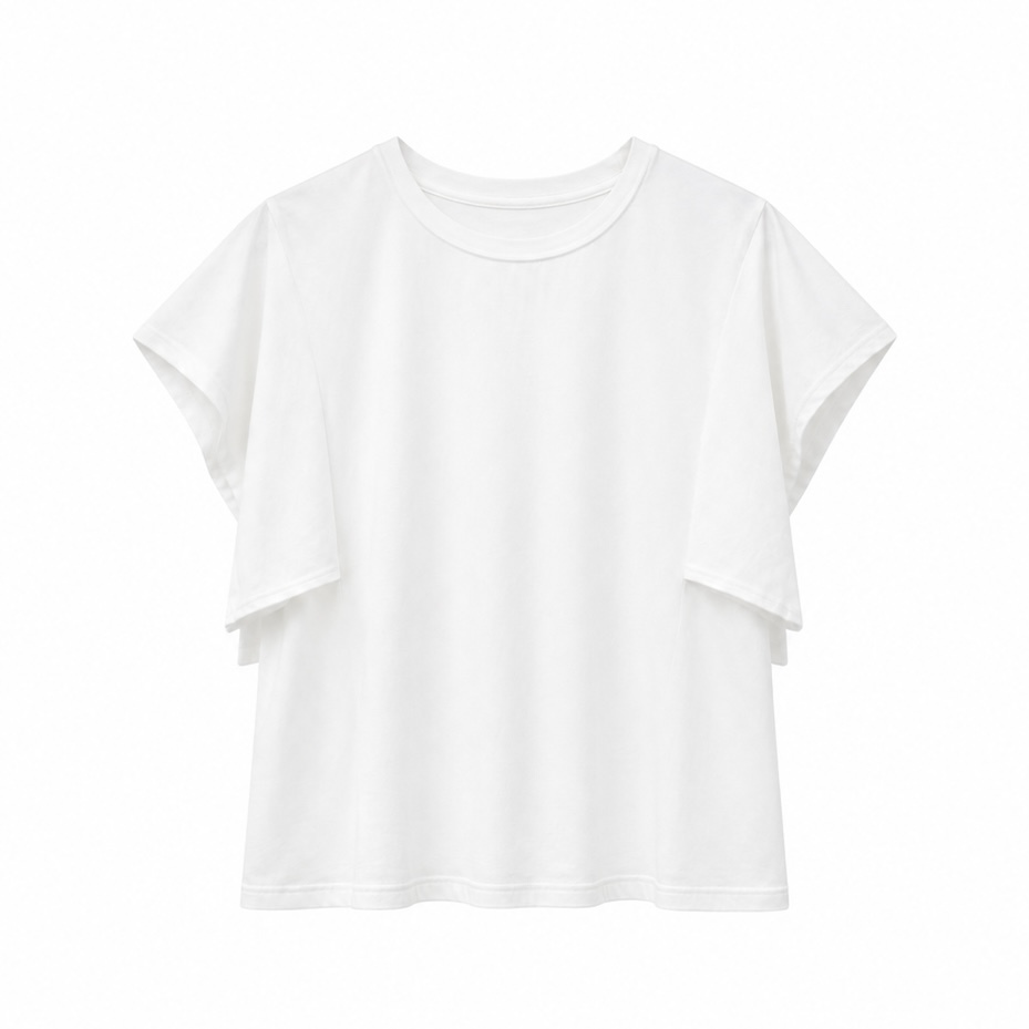 方袖棉T-shirt