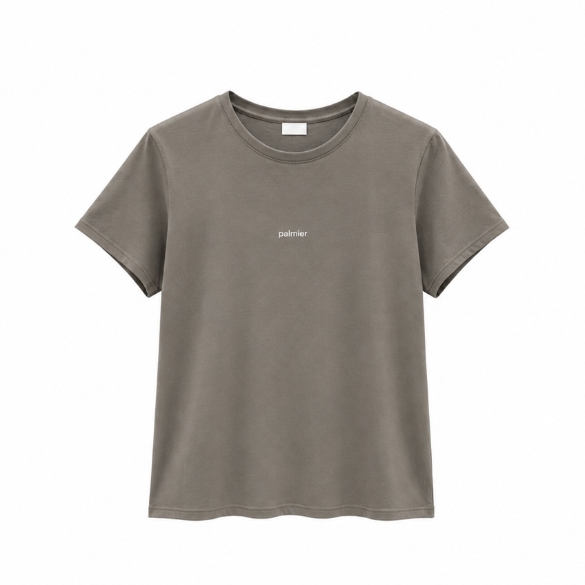 前後小字母棉T-shirt