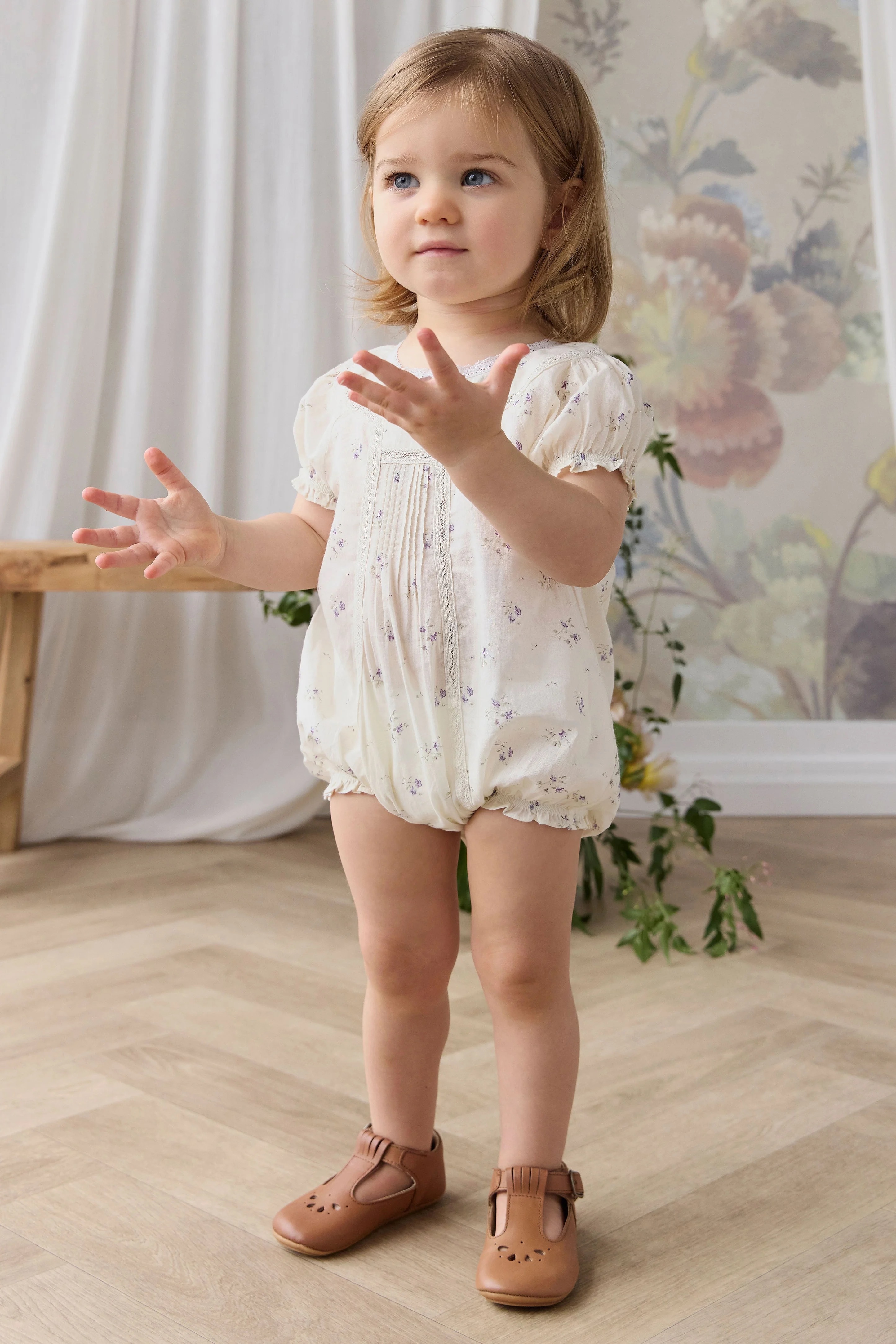 【預購】JAMIE KAY - Organic Cotton Saylor Playsuit（Jade Floral）