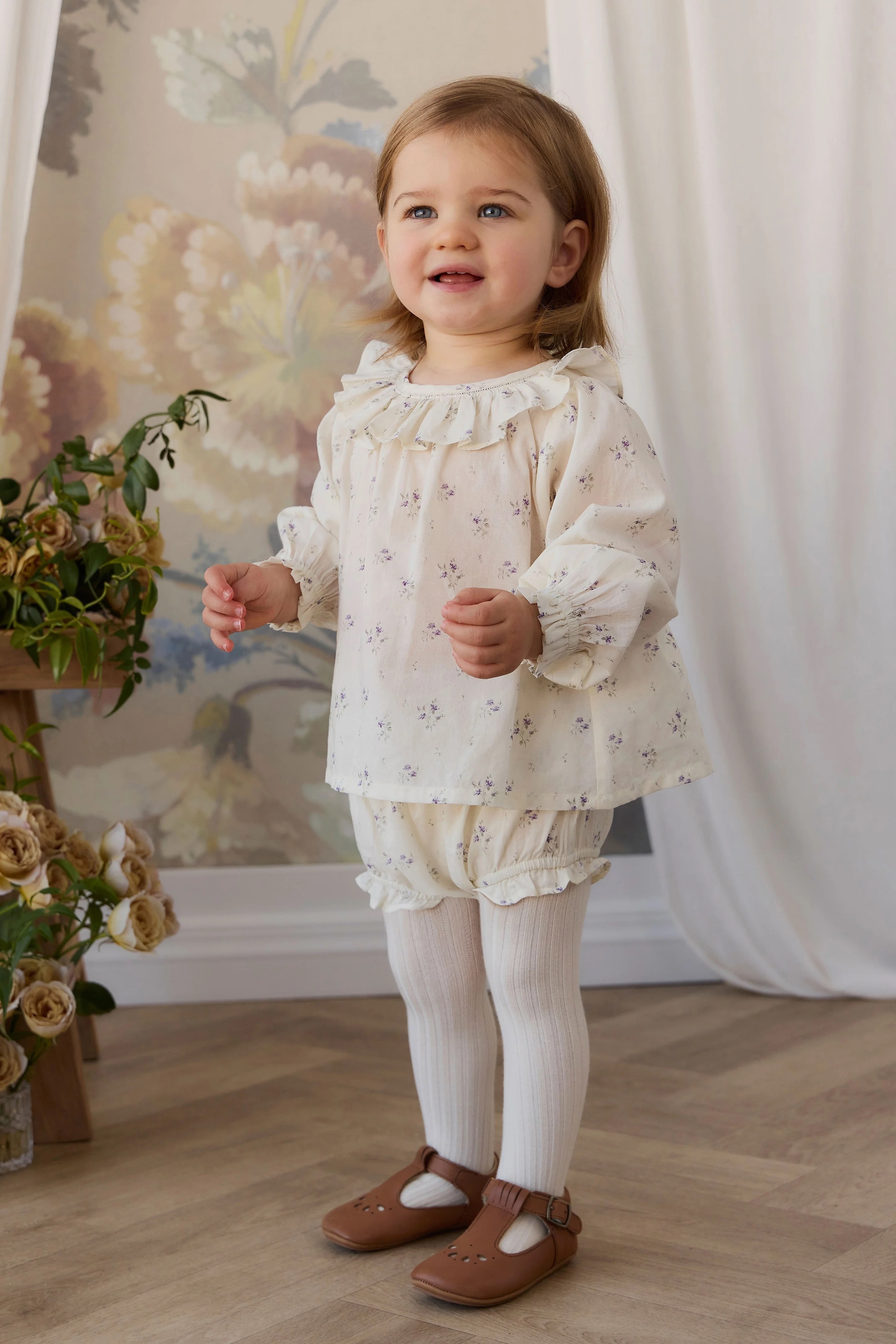 【預購】JAMIE KAY - Organic Cotton Frill Bloomer（Jade Floral）
