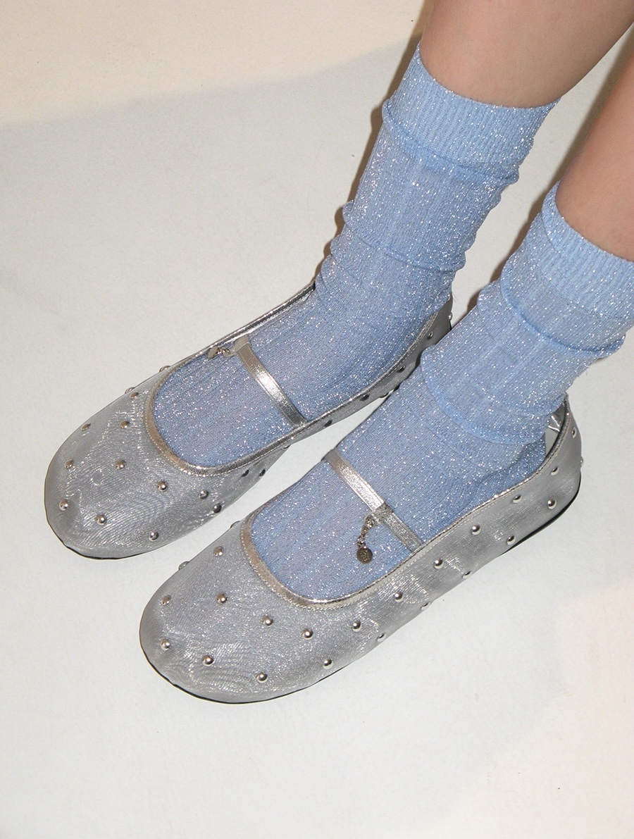 FOGGY MOODY Bliss 0025. Studded Mesh Flat