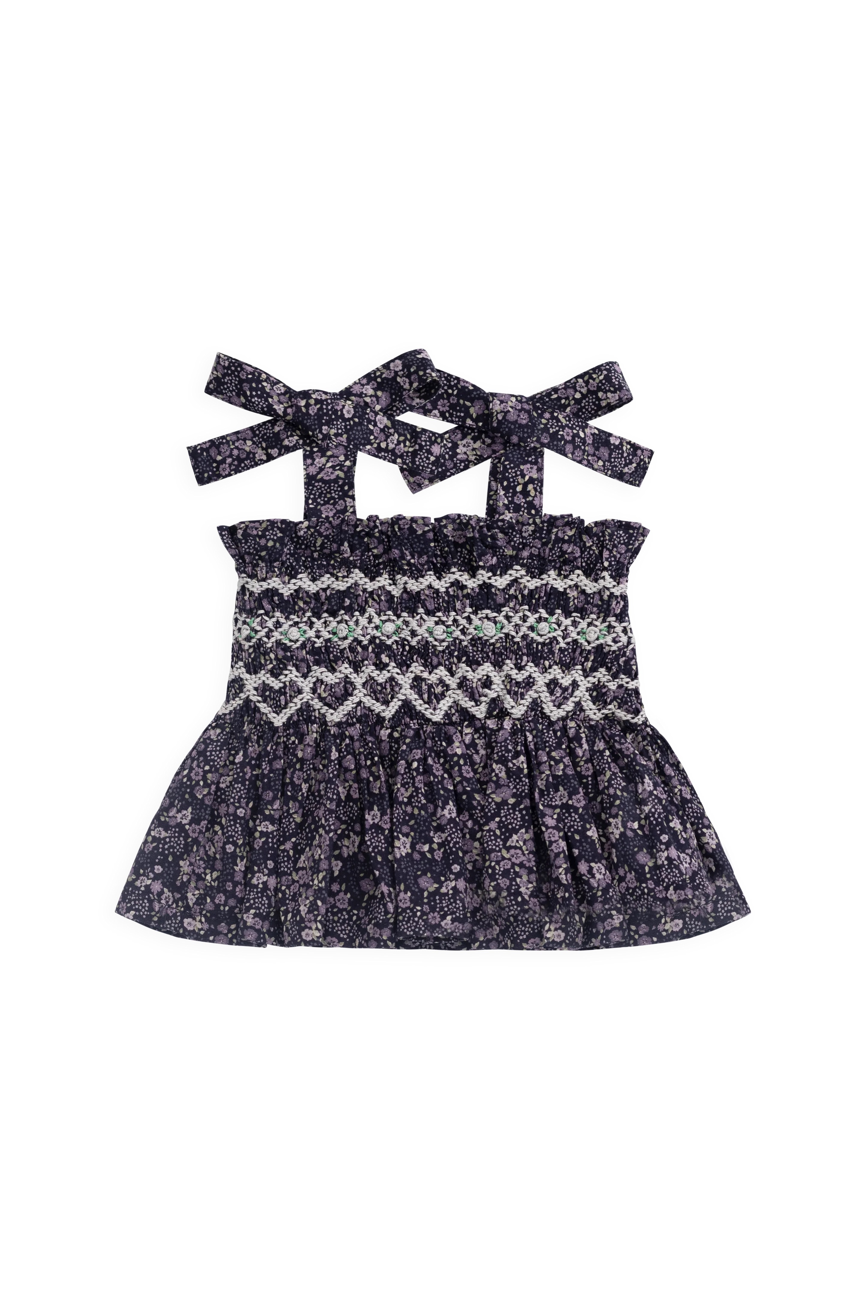 【預購】JAMIE KAY - Organic Cotton Carine Top（Violet Floral）