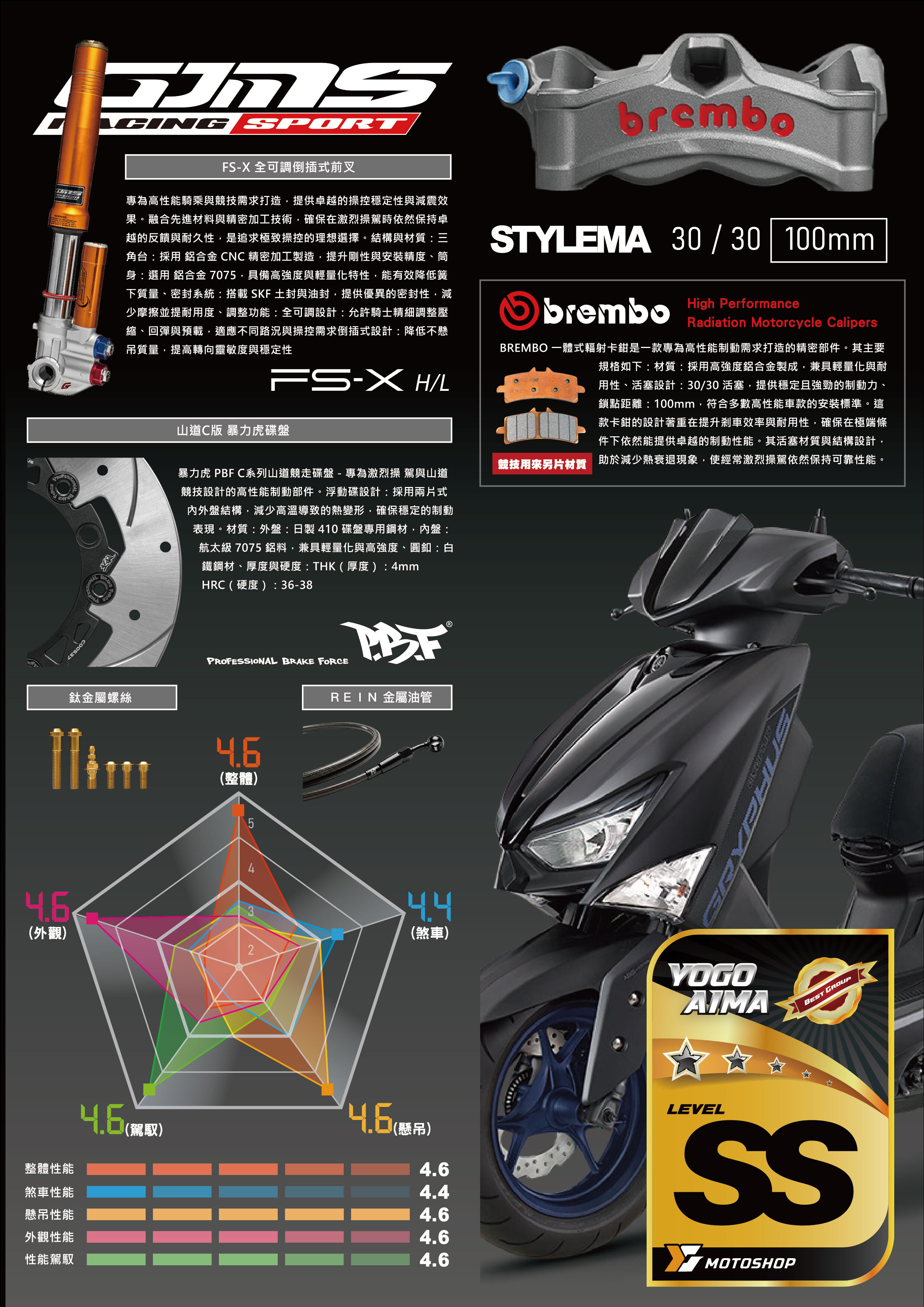 SS級前懸吊套件.6代戰.FSX.STYLEMA.暴力虎山道C