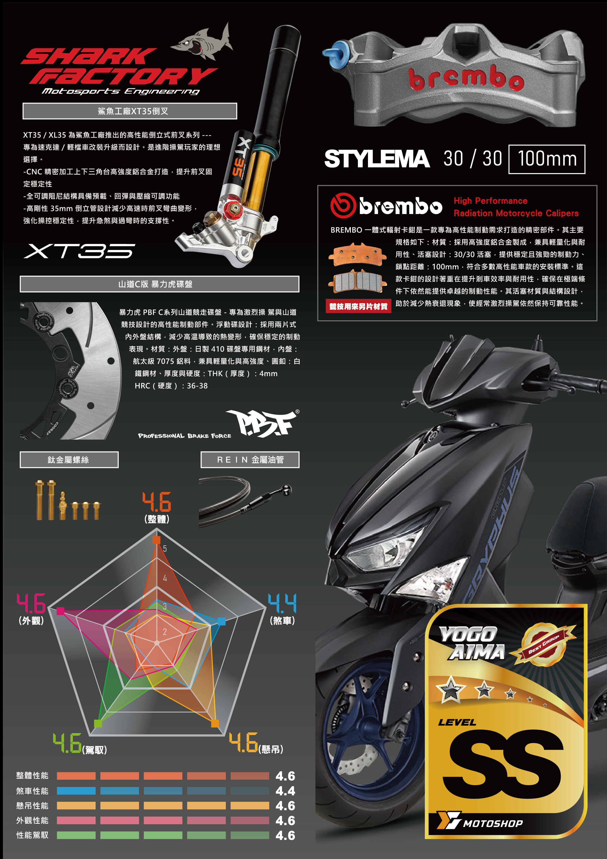 SS級前懸吊套件.6代戰.XT35.STYLEMA.暴力虎山道C