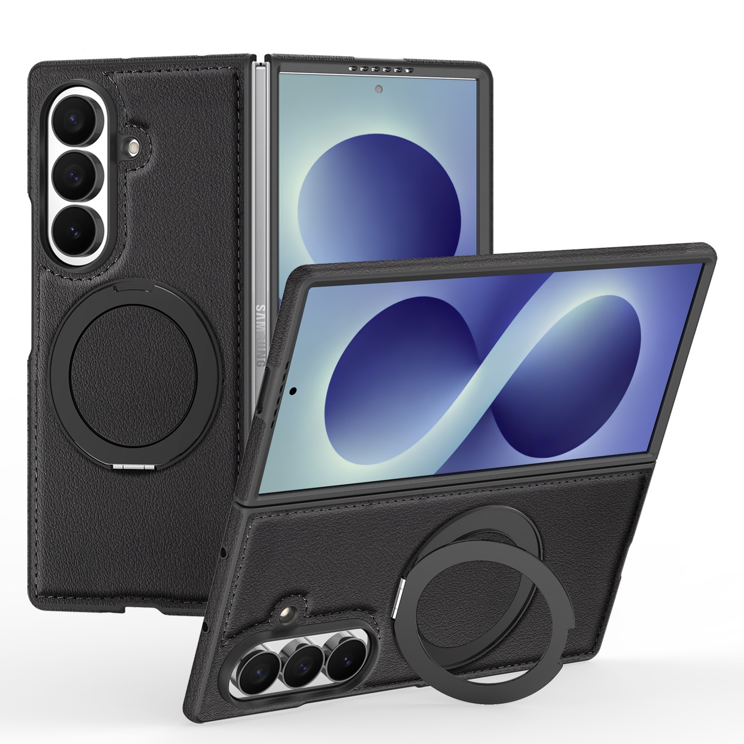 XPRO - Mag Stand Leather - Samsung Fold 8 Case 防撞磁吸旋轉支架皮紋手機保護殼