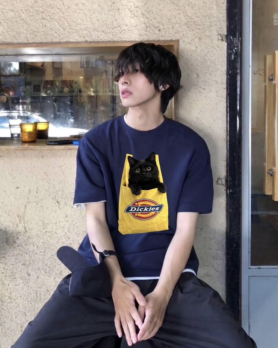 <48小時限時折扣>Dickies 美式 復古 喵喵外帶 印花 Logo 純棉 短袖 4色