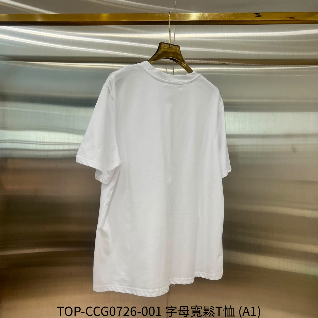 TOP-CCG0726-001 字母寬鬆T恤 (A1)