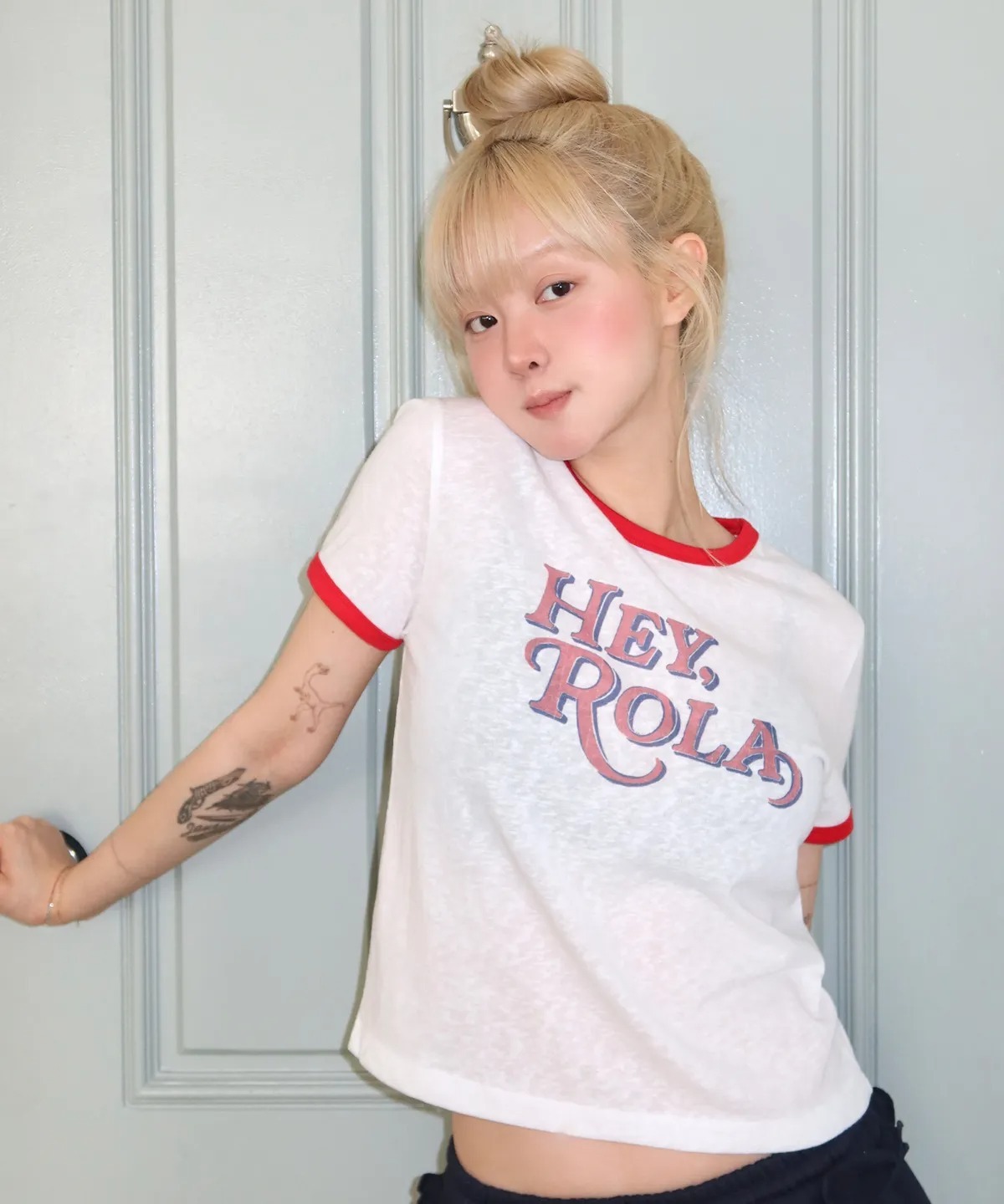 ROLAROLA VINTAGE GRAPHIC RINGER T-SHIRT