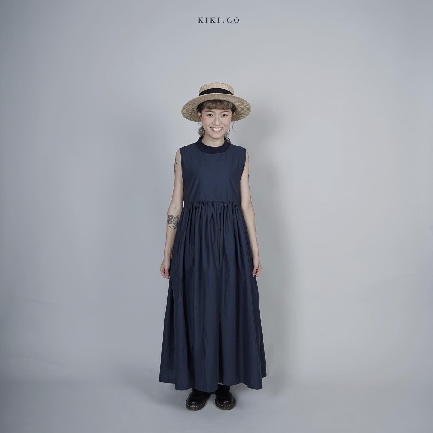 【 Kiki.co made 】5way綁繩onepiece - Blue