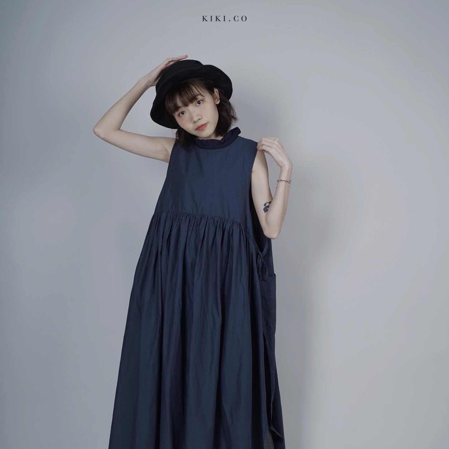 【 Kiki.co made 】5way綁繩onepiece - Blue