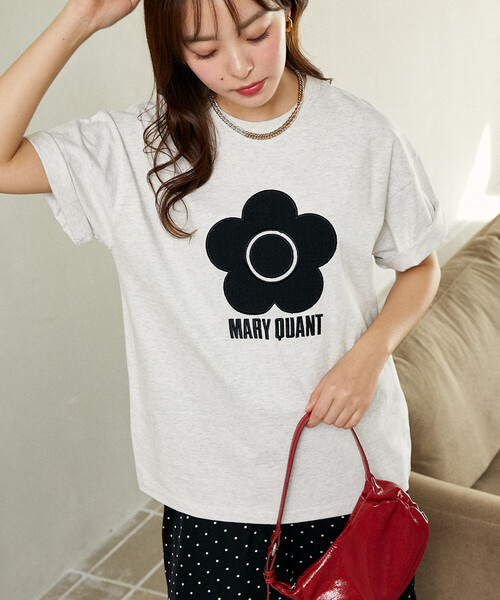 MARY QUANT × PUBLUX / Mixed Material Daisy Art T-Shirt