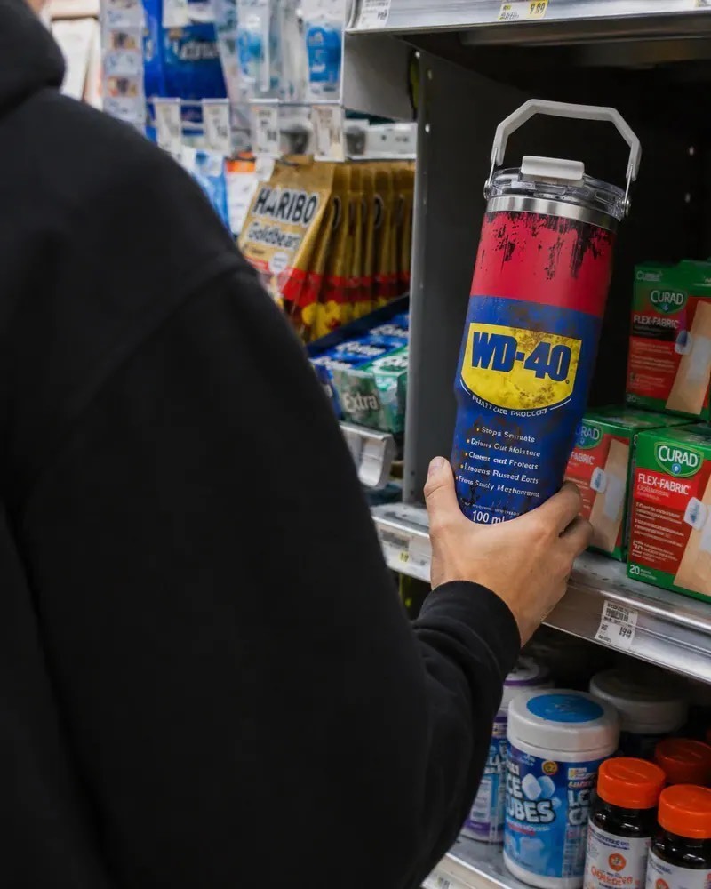 <送兄弟>WD-40 工業風 造型 不鏽鋼 提把 冰壩杯 850ml