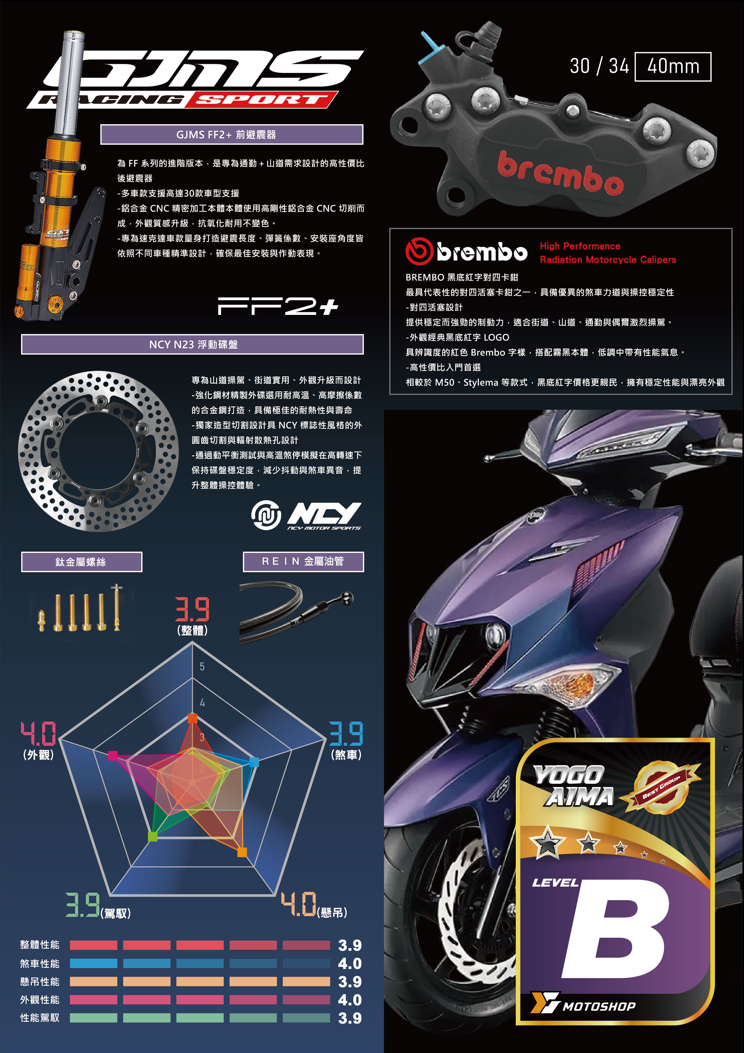 B級前懸吊套件.JET.FF2.B卡對四.N23