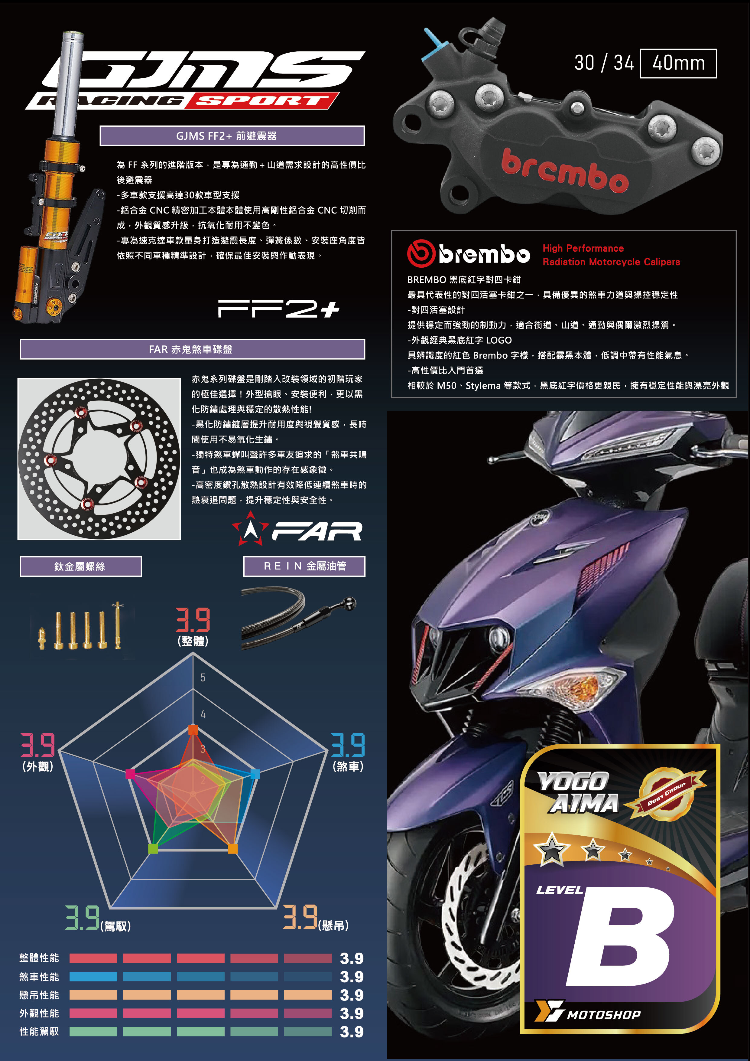 B級前懸吊套件.JET.FF2.B卡對四.赤鬼
