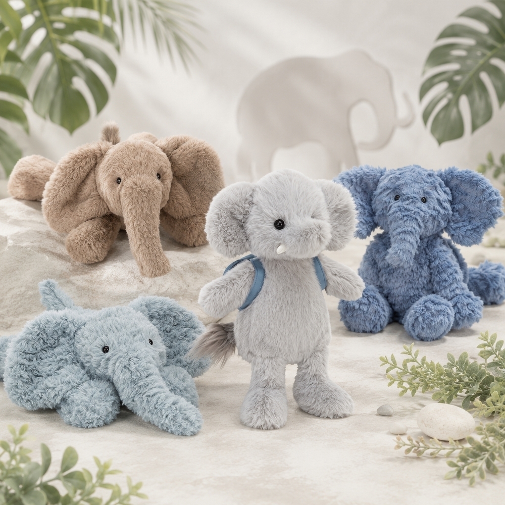 JELLYCAT 叢林動物系列 背包 史瑪吉 唐布利 波浪毛 大象 玩偶