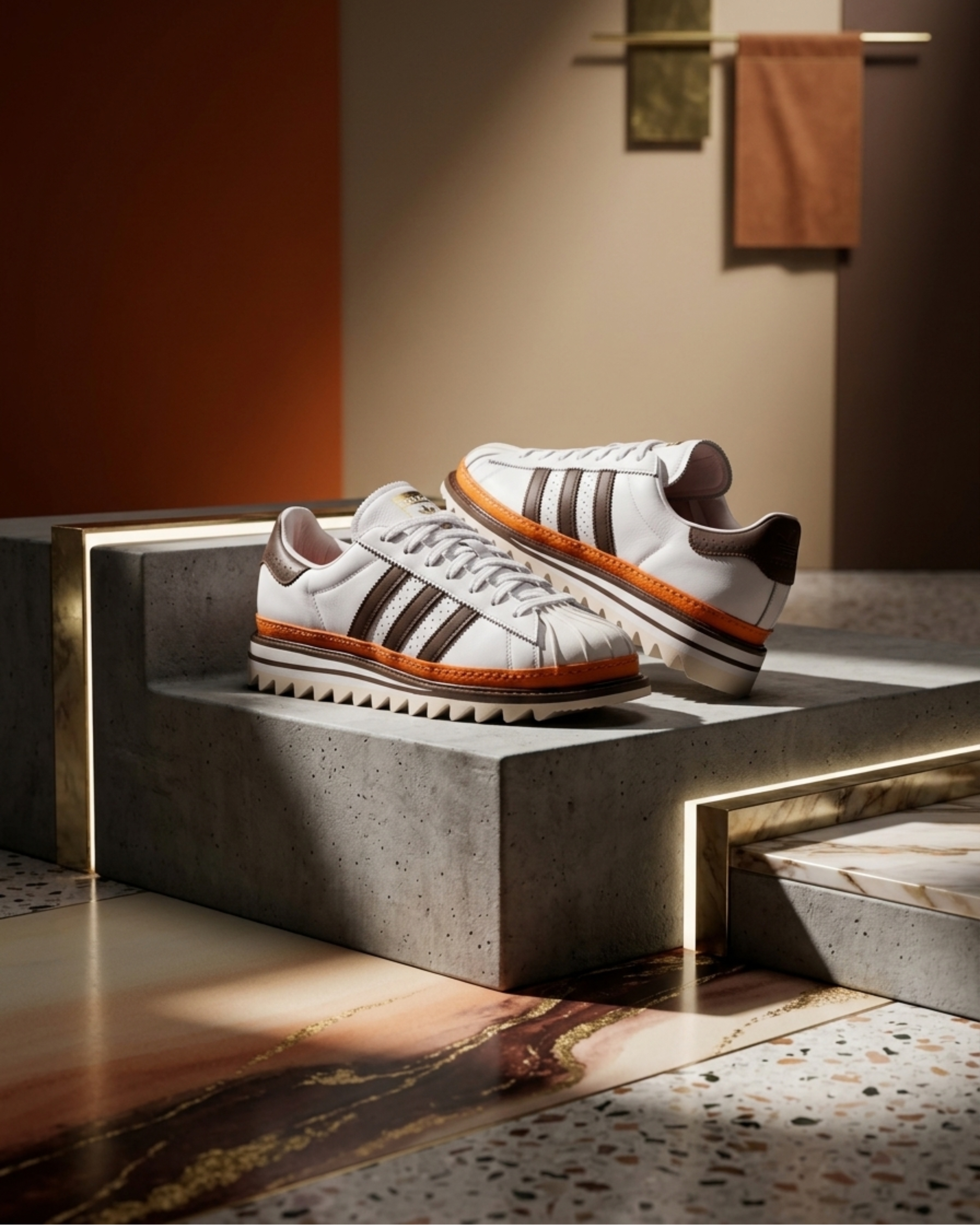 iSNEAKERS｜CLOT x Adidas Originals Superstar Ex Orange B "Coffee"白色 KK1388