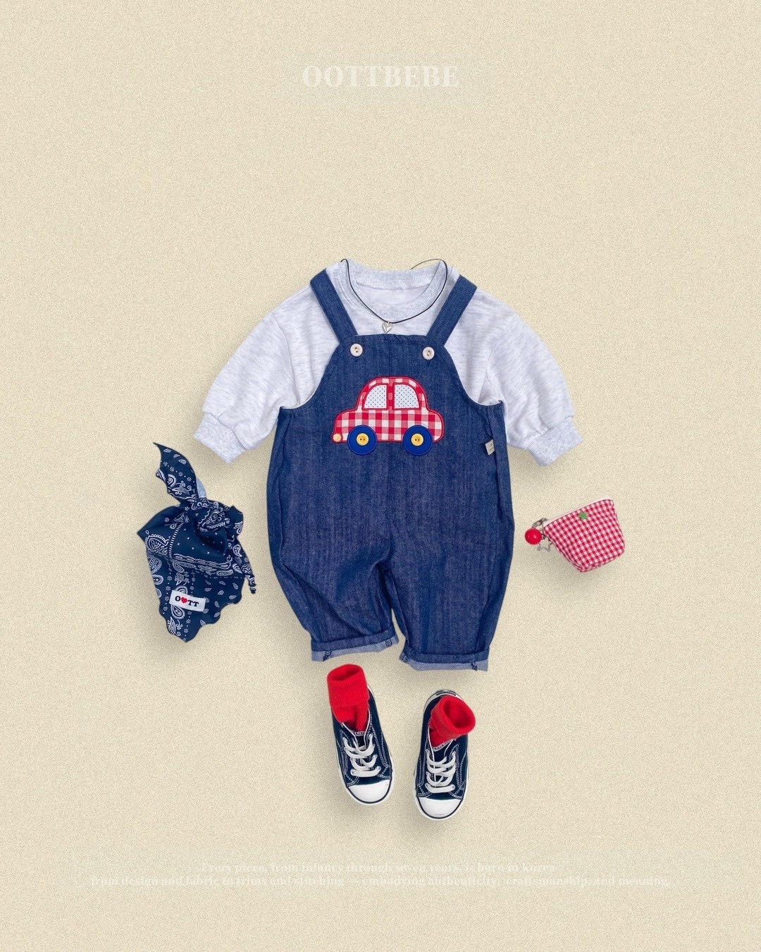 OOTT BEBE Denim Car Overalls