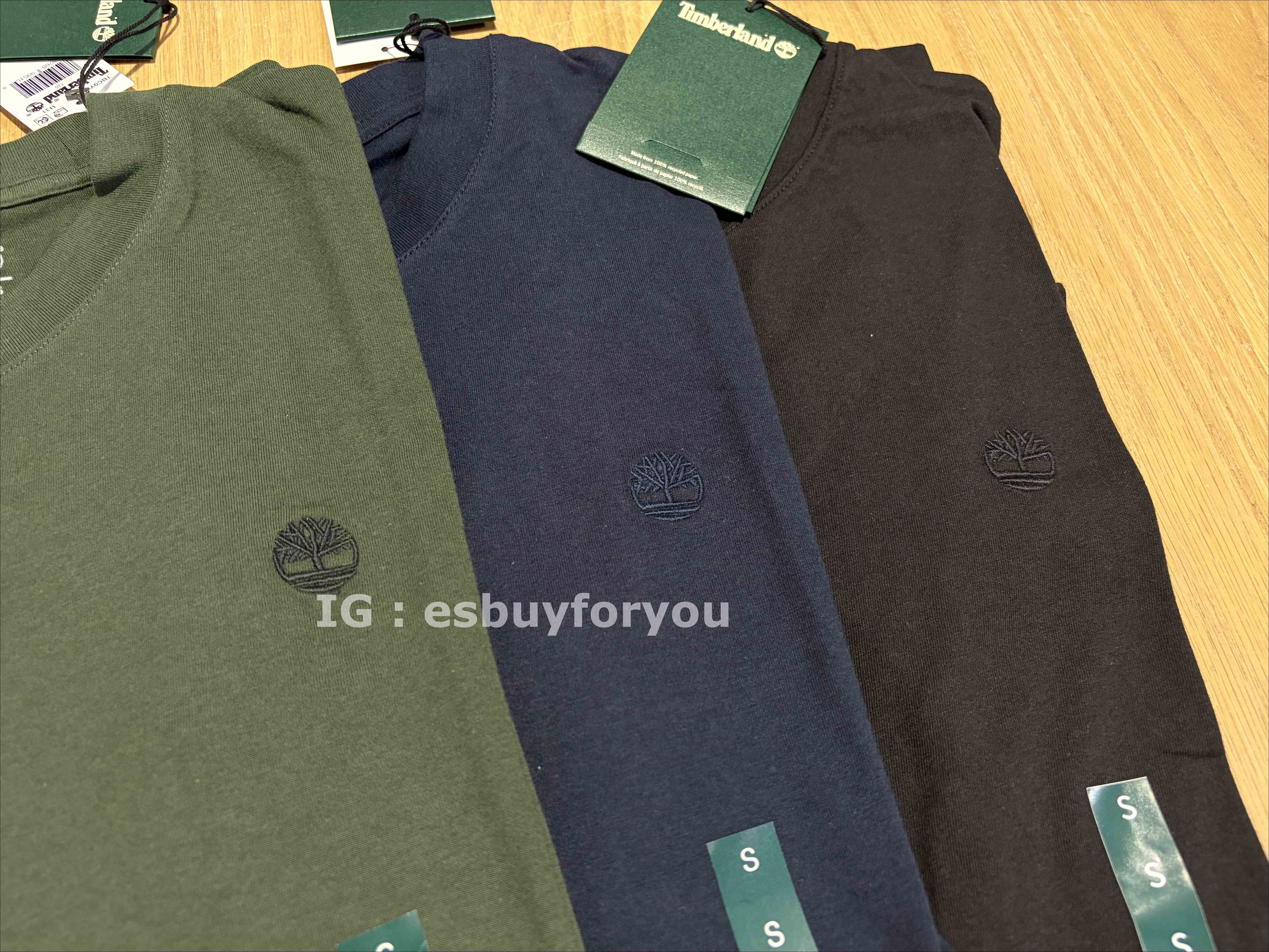 Timberland 大人 厚領口 綠標 經典刺繡小樹 短TEE (3色)