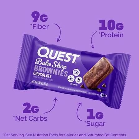 Quest Bake Shop Chocolate Brownies 56g