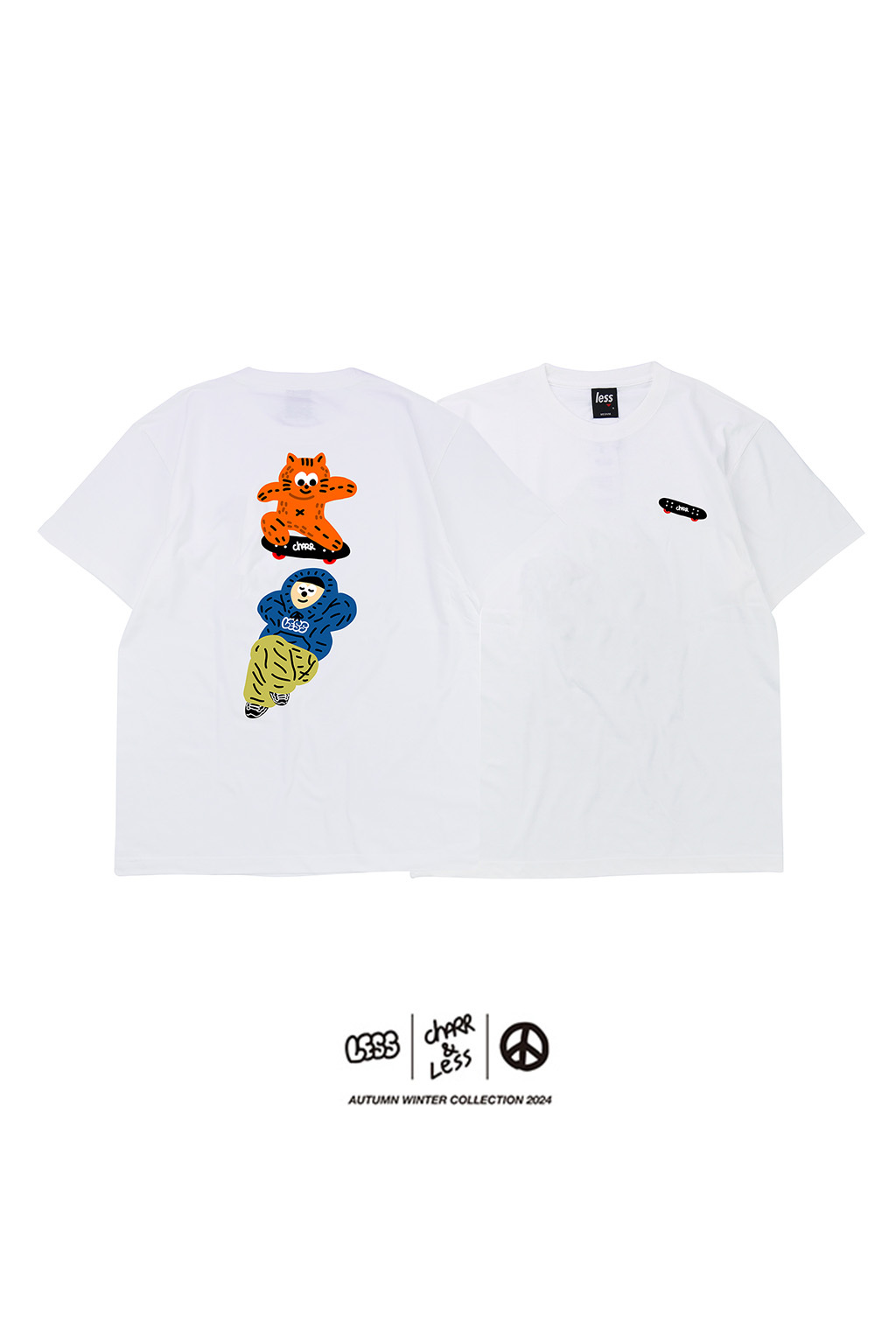 LESS x Charr - One Punch Cat Ollie Tee