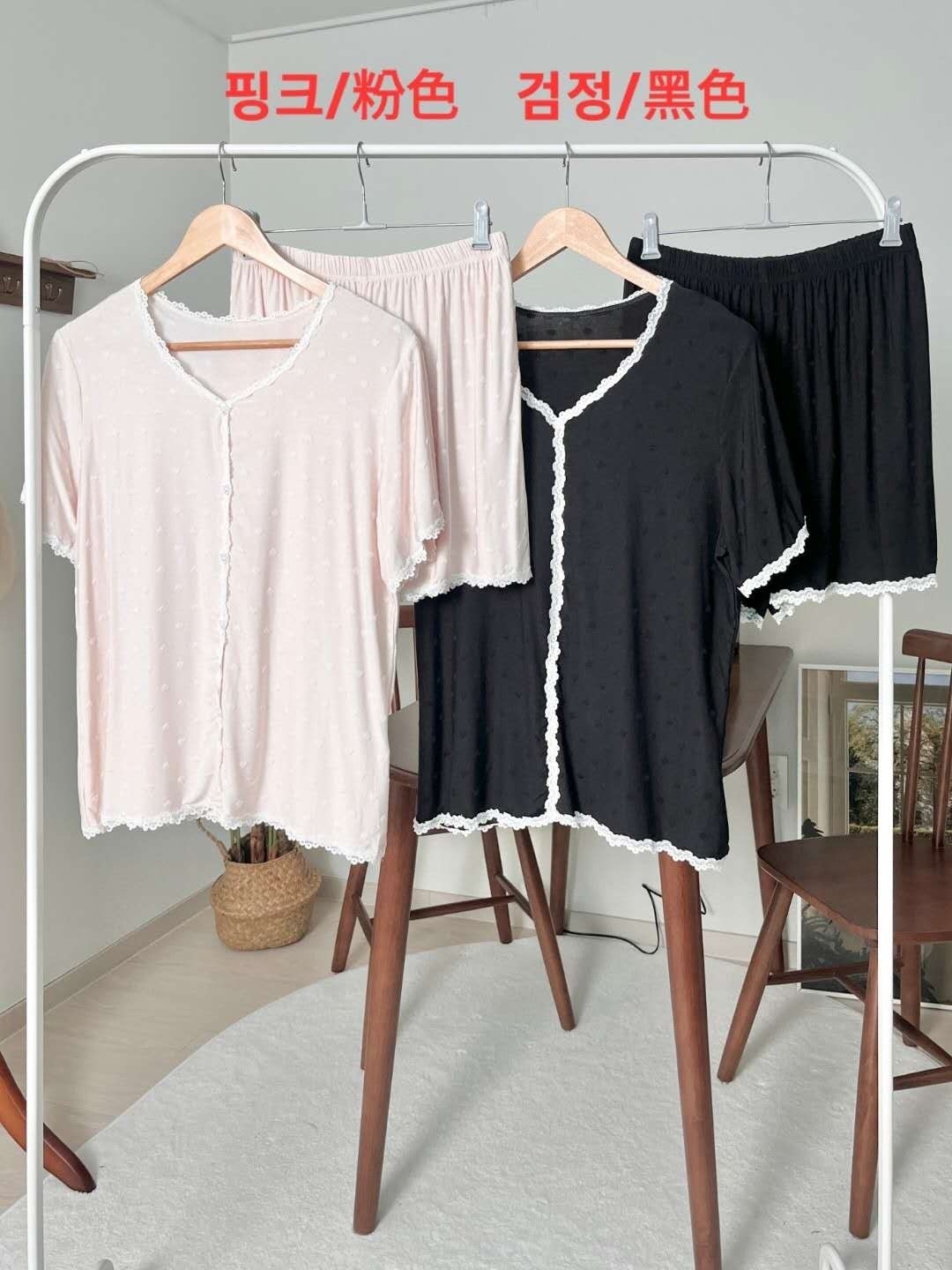 韓製花邊睡衣 Free Size