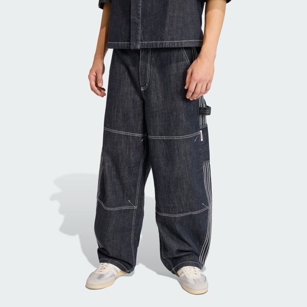 Adidas 愛迪達 Denim Workpant KG6450 男 長褲 牛仔長褲 休閒長褲 灰黑 丹寧