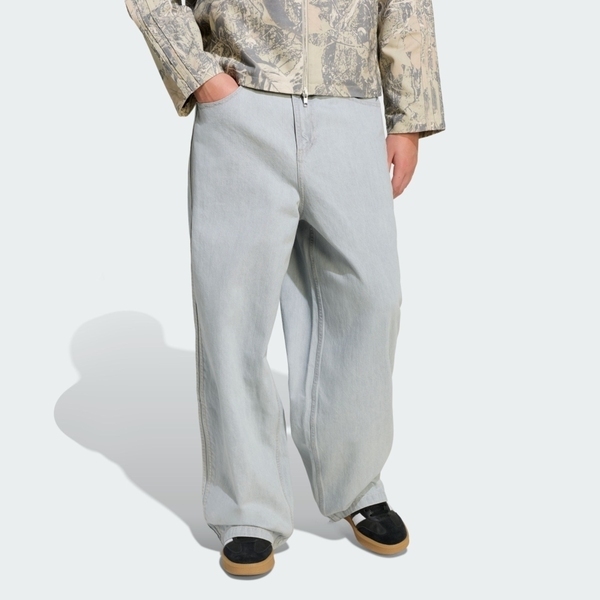 Adidas 愛迪達 Denim Jeans KS6845 男 長褲 牛仔長褲 灰 丹寧 撞色