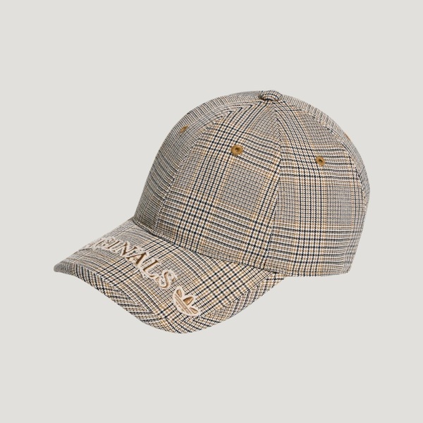 Adidas 愛迪達 Plaid Cap KW1277 帽 運動帽 老帽 棕 格紋 休閒 遮陽